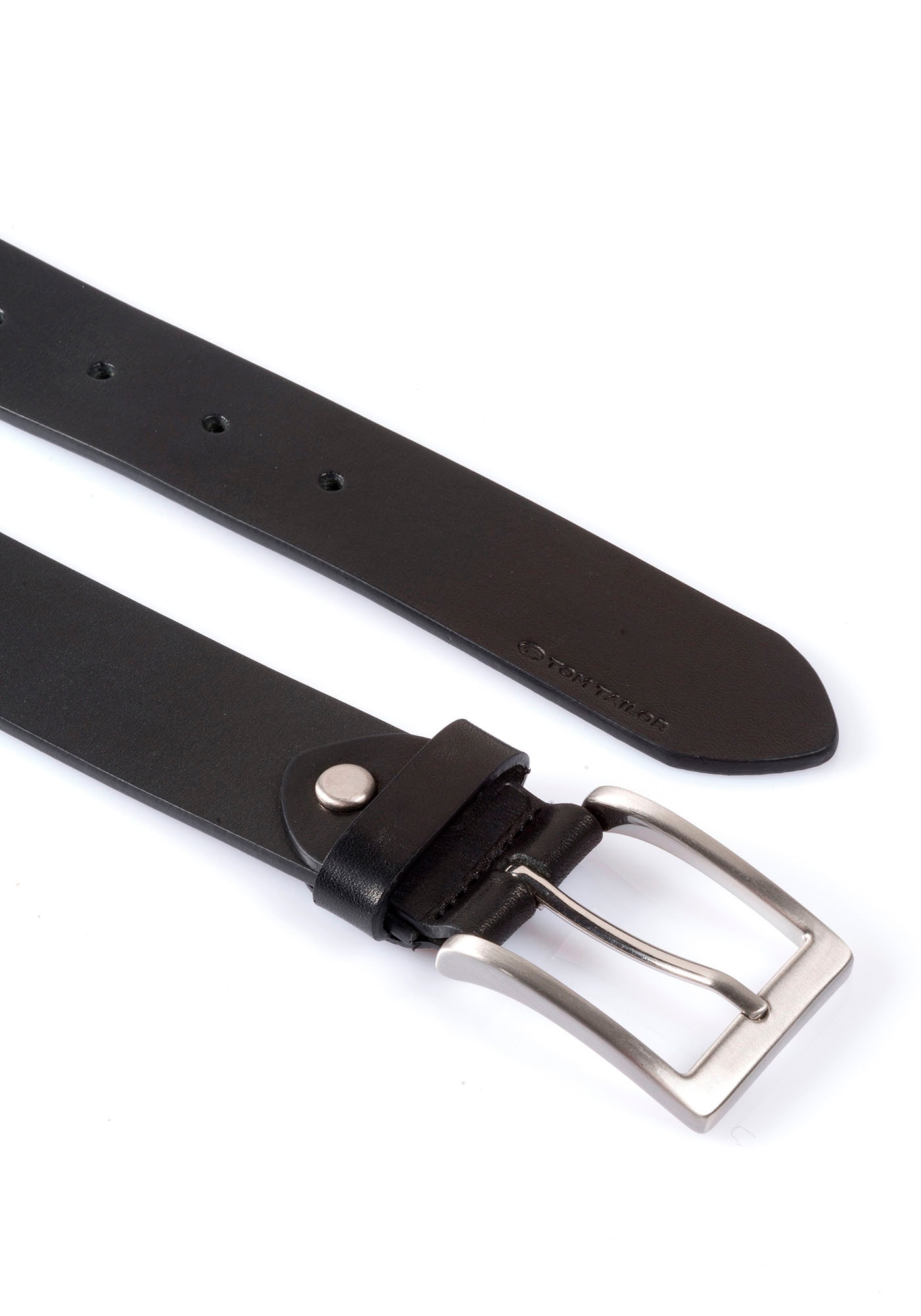 TOM TAILOR Ledergürtel »TTJADEN«, 3,5 cm breiter Herrengürtel, ideal zu Jeans bis Gr. 120