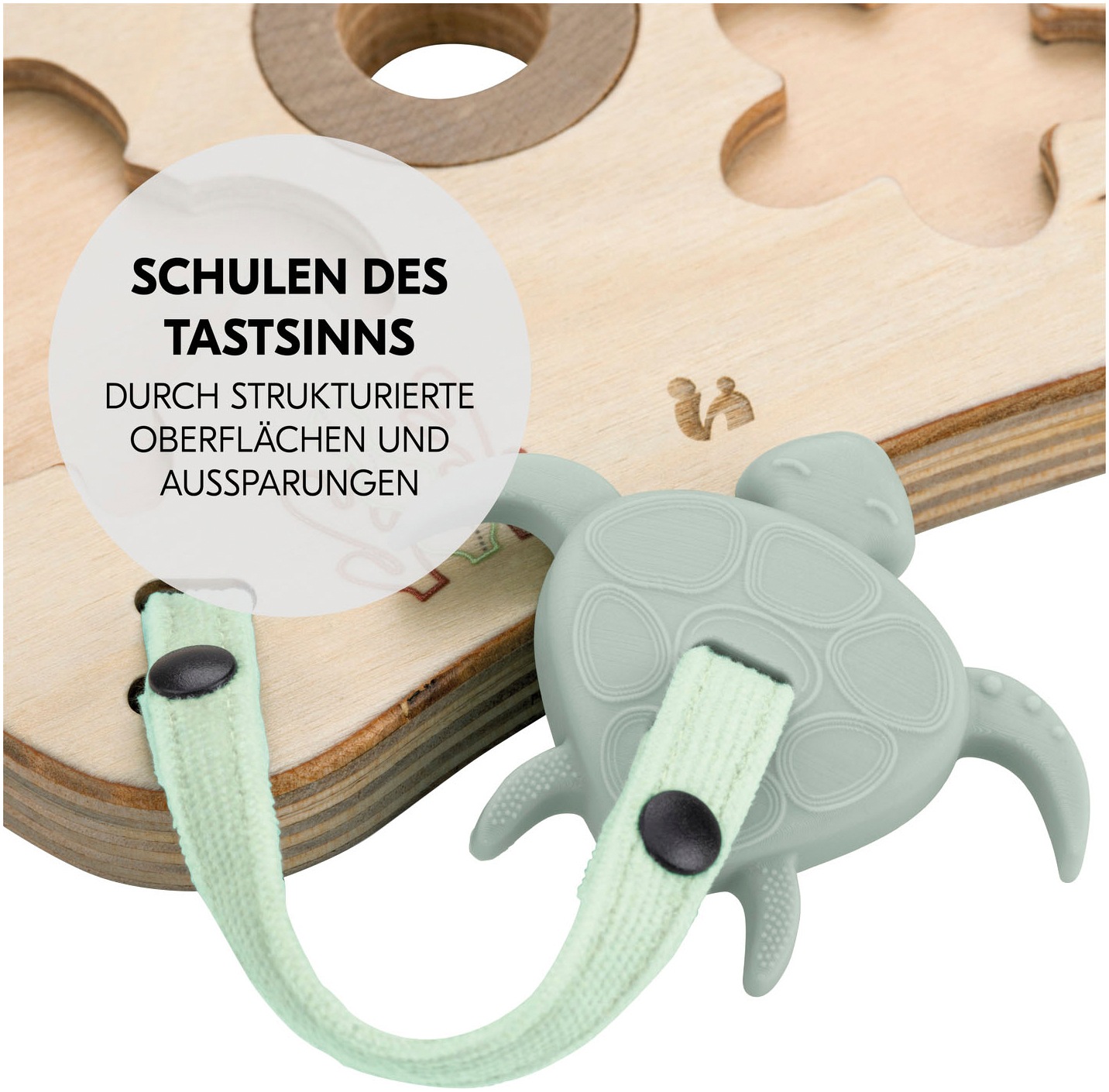 Hauck Puzzle »Play Puzzling S, Turtle & Flower«, aus Holz; für Hauck Play Tray; FSC® - schützt Wald - weltweit