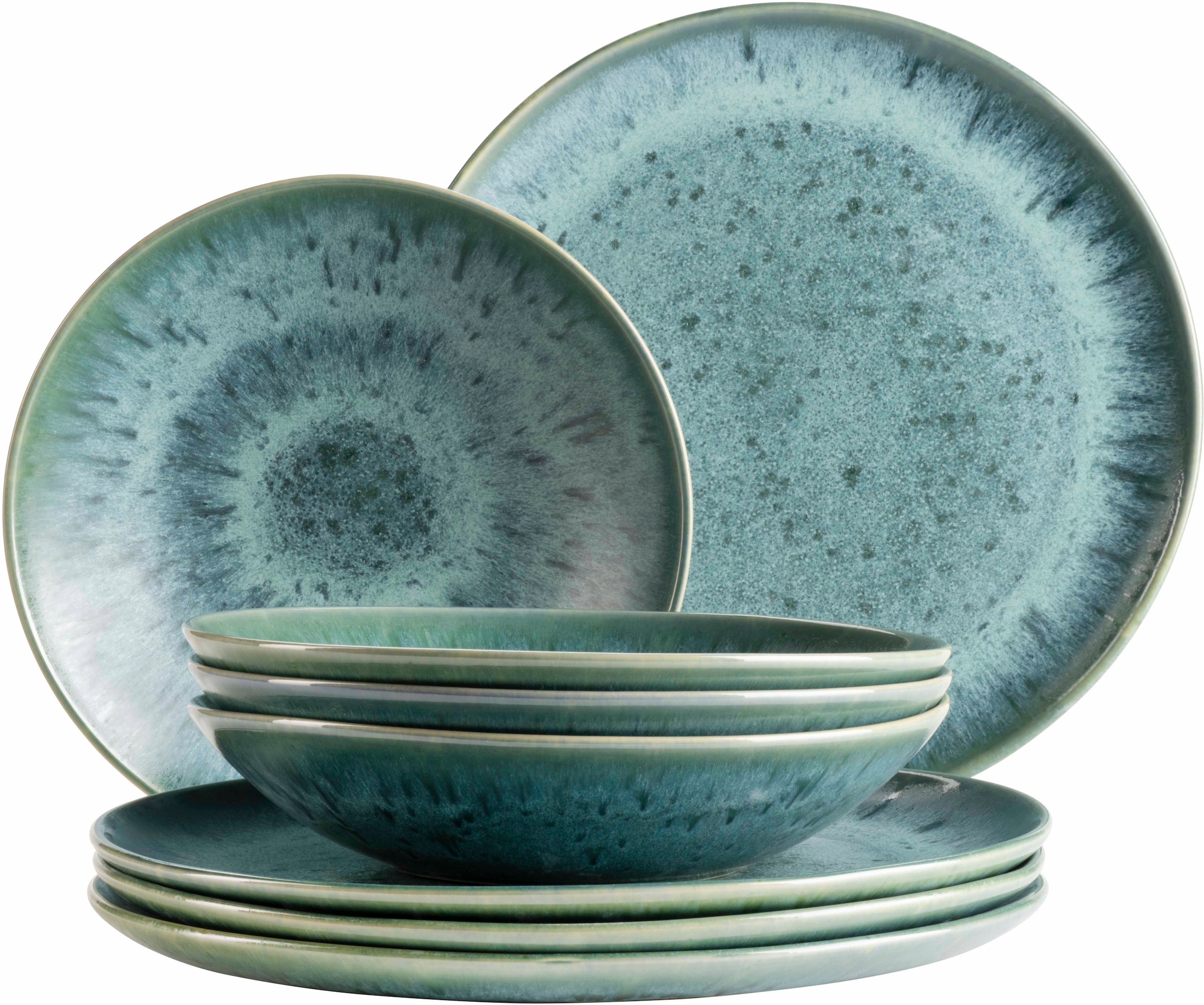 Mäser Blau Tafelservice "Carellia Aus Steinzeug" Teller Set Geschirr-Set Service von Baur
