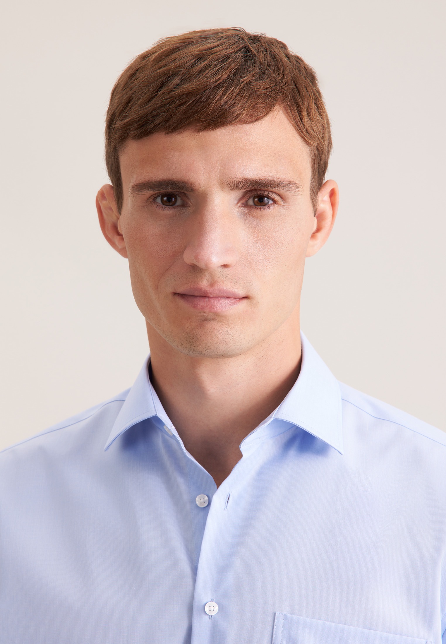 Thumbnail - seidensticker Businesshemd "Schwarze Rose" Regular 1/2 Kentkragen Uni