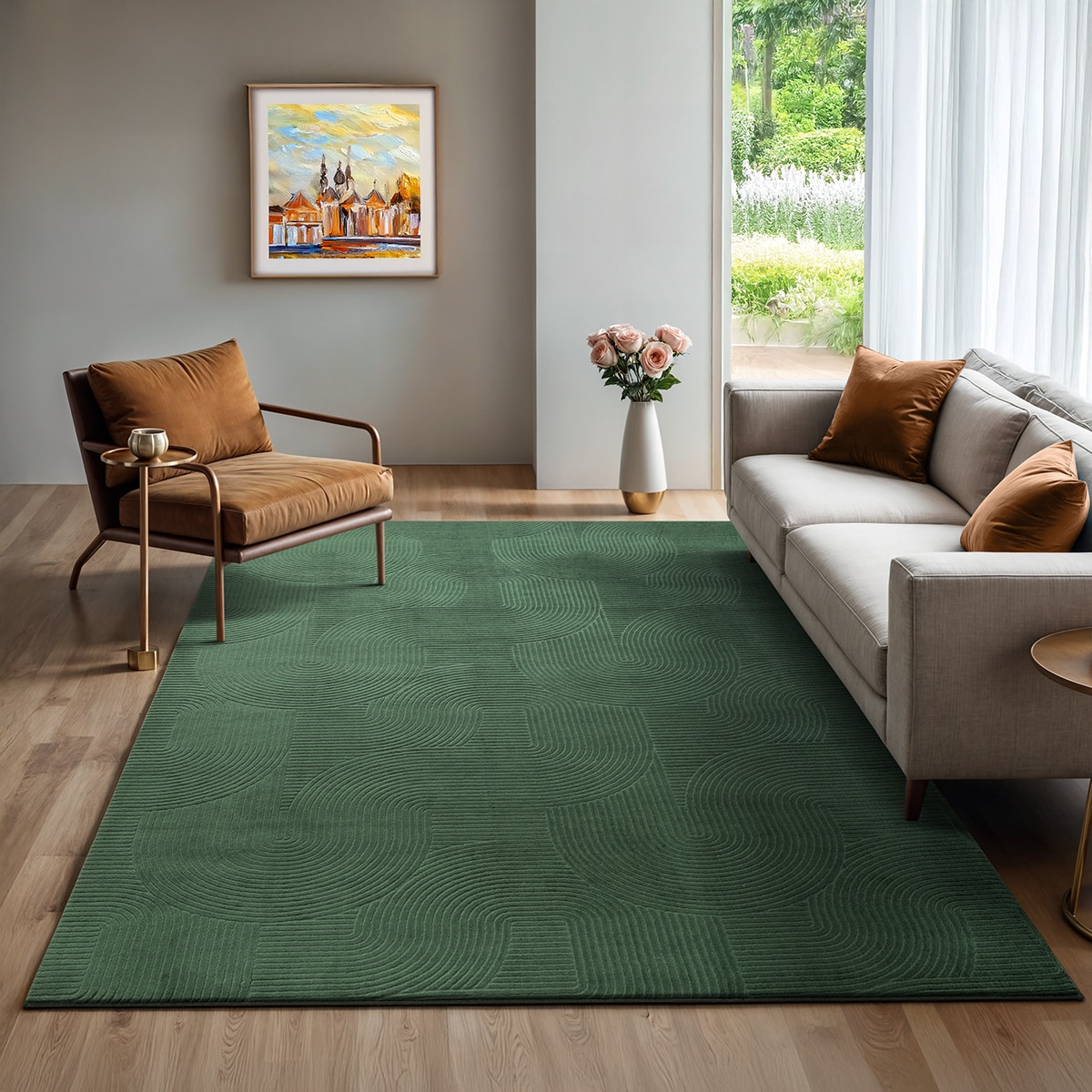the carpet Teppich "Rio" rechteckig 8 mm Höhe weicher Wohnzimmer Teppich rutschfest 3D-Optik