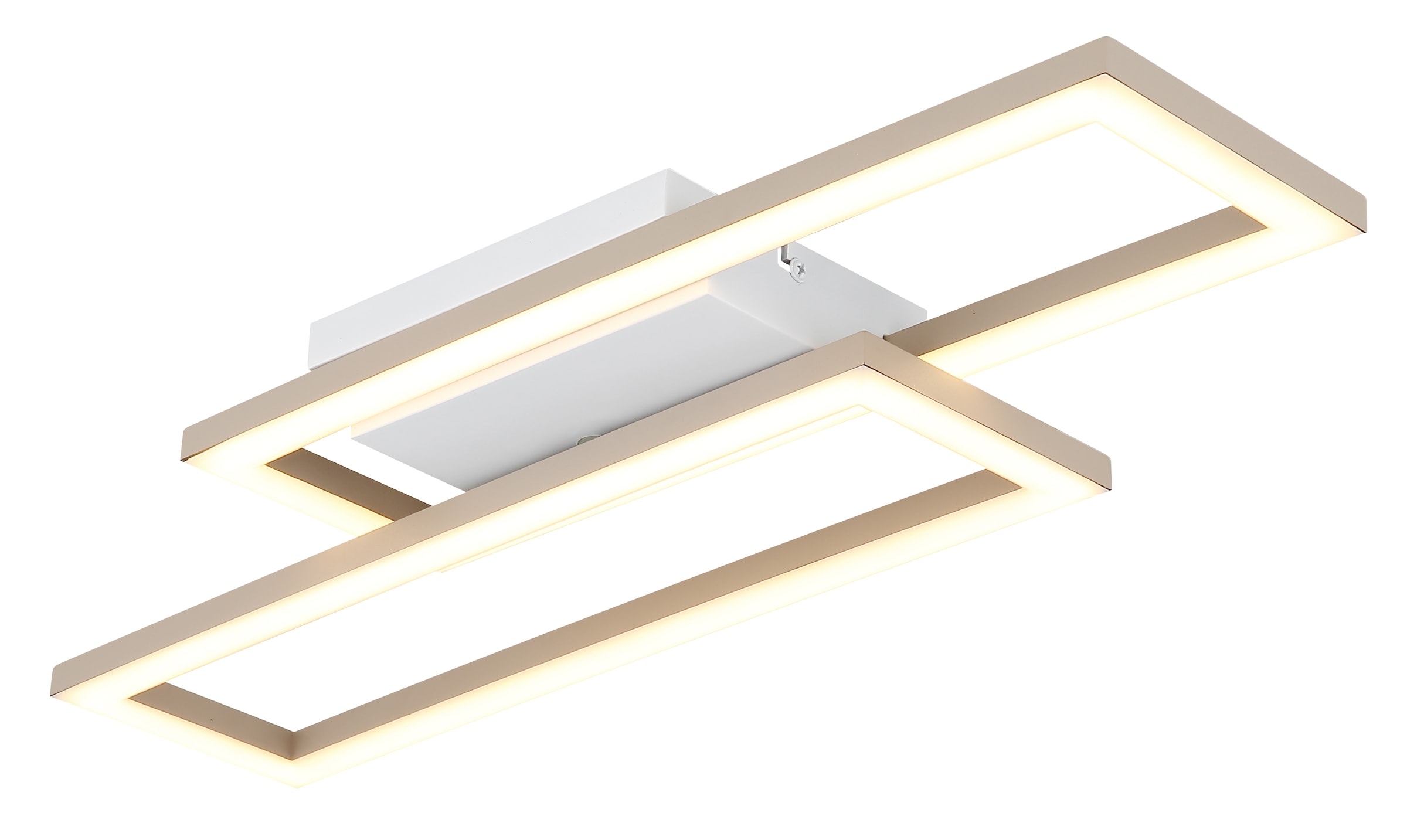 GLOBO LIGHTING Deckenleuchte »WILTON« LED-Modul 1 Stk. Deckenleuchte Weiß/Sand, dimmbar, beweglich, LED 16W, 3 CCT