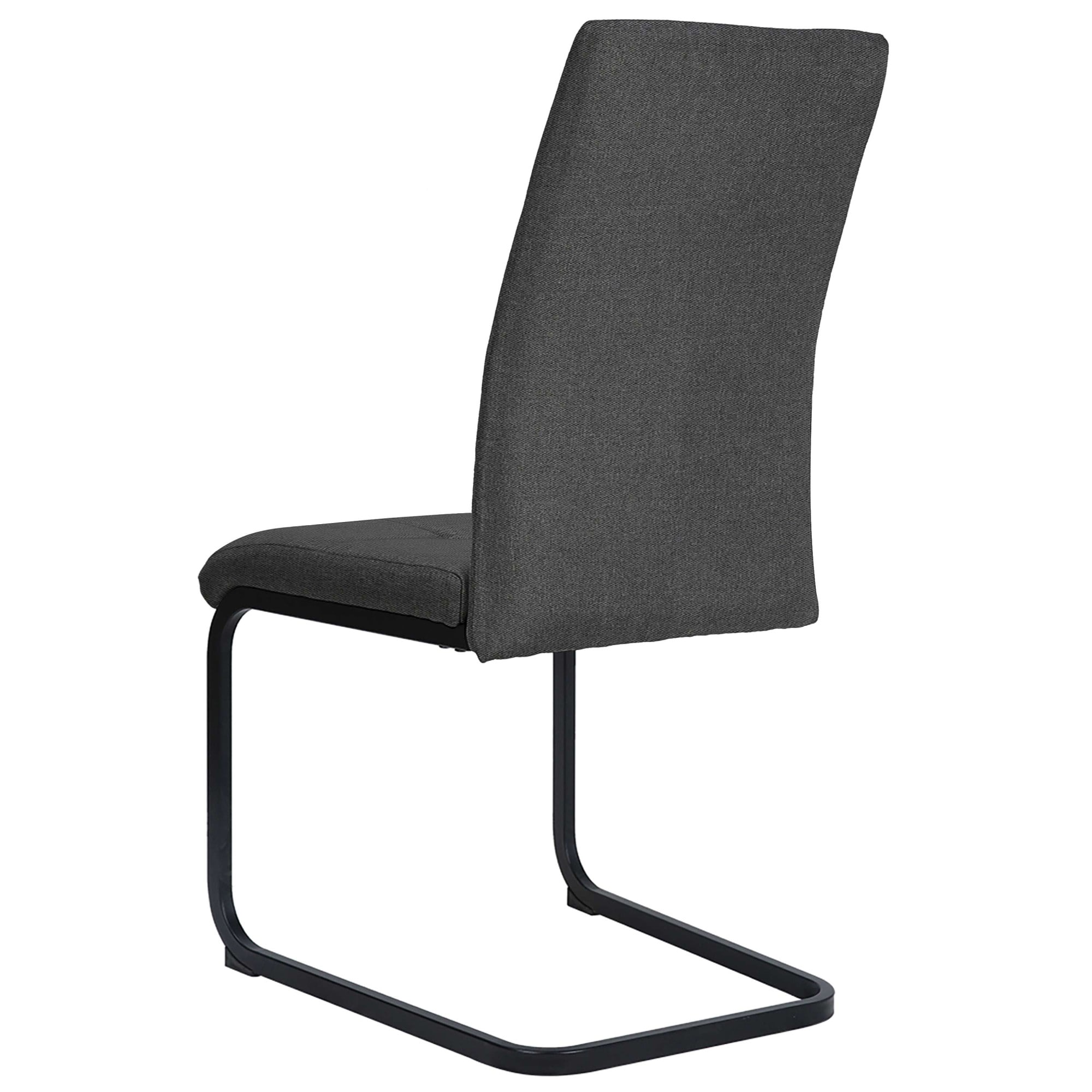 OTTO home Esszimmerstuhl »Calgoty« (Set) 2 Stk.Freischwinger, Webstoff Bezug, schwarzes Metallgestell