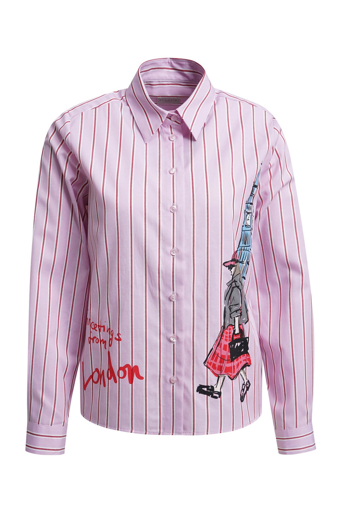 Milano Italy Langarmbluse mit Print