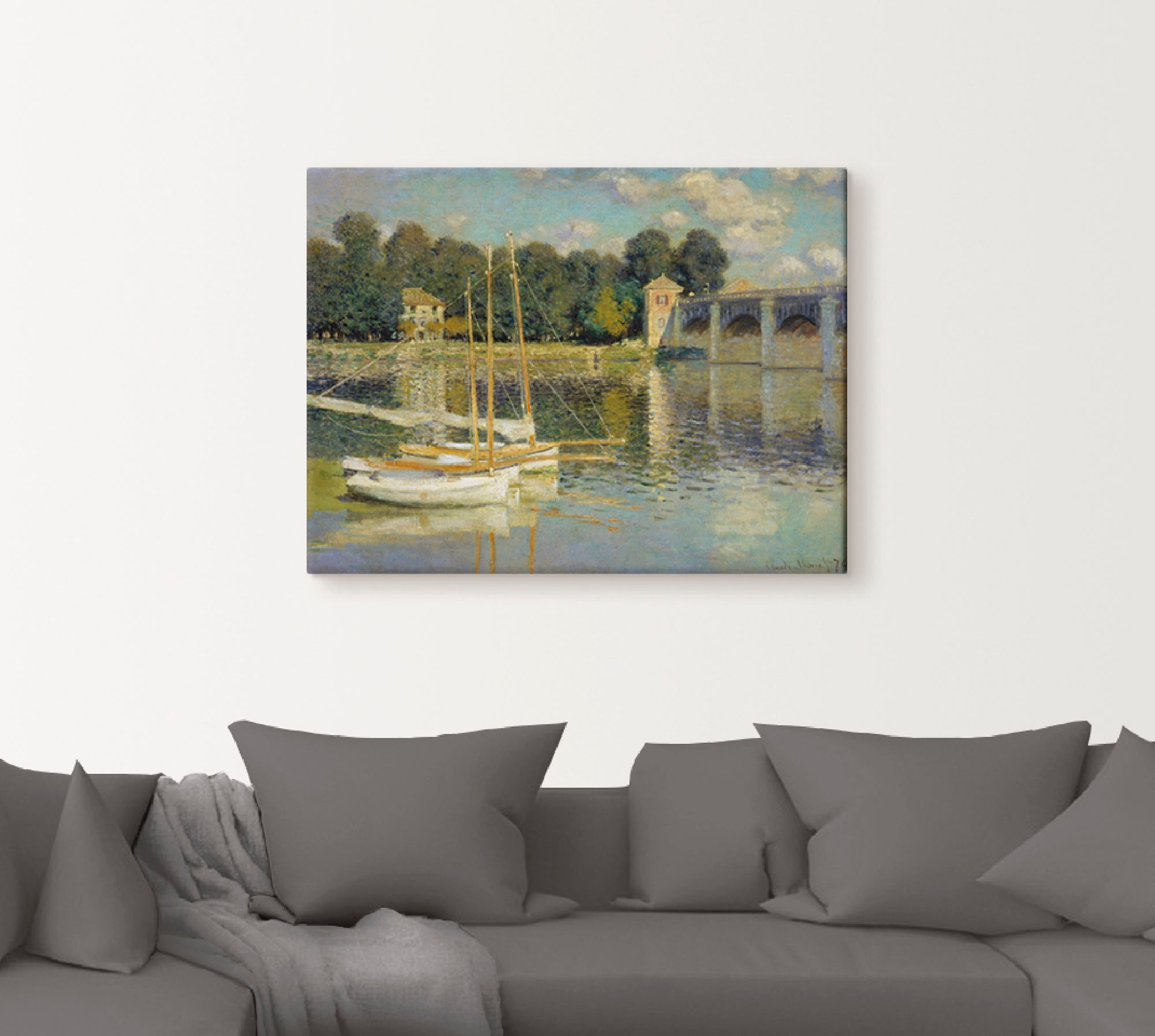 Artland Leinwandbild »Die Brücke von Argenteuil. 1874«, Boote & Schiffe, (1 St.), auf Keilrahmen gespannt