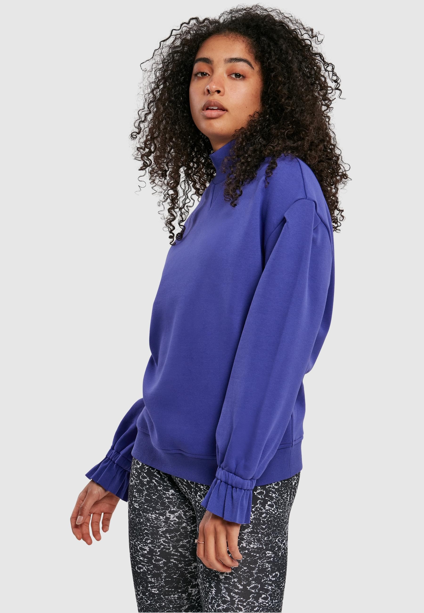 URBAN CLASSICS Sweater »Urban Classics Damen Ladies Turtleneck Crew«, (1 tlg.)