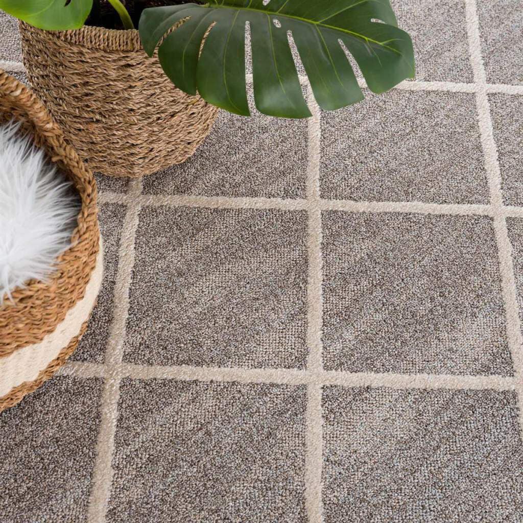 Carpet City Teppich »Art 2645«, rund, 7 mm Höhe, Kurzflor, Rauten-Optik, ideal für Flur & Diele