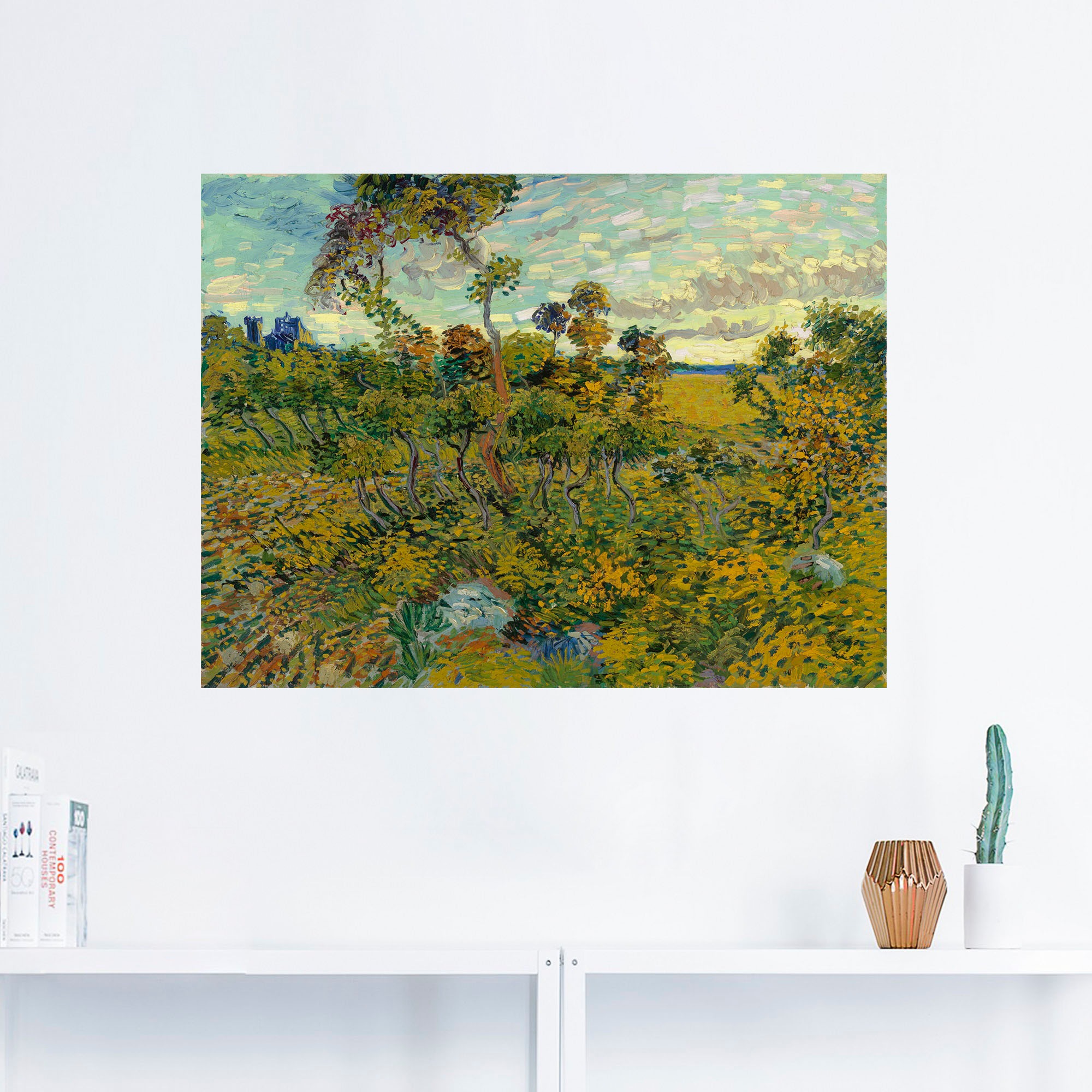 Artland Wandbild »Sonnenuntergang bei Montmajour. 1888«, Wiesen & Baumbilder, (1 St.), als Leinwandbild, Wandaufkleber oder Poster in versch. Größen