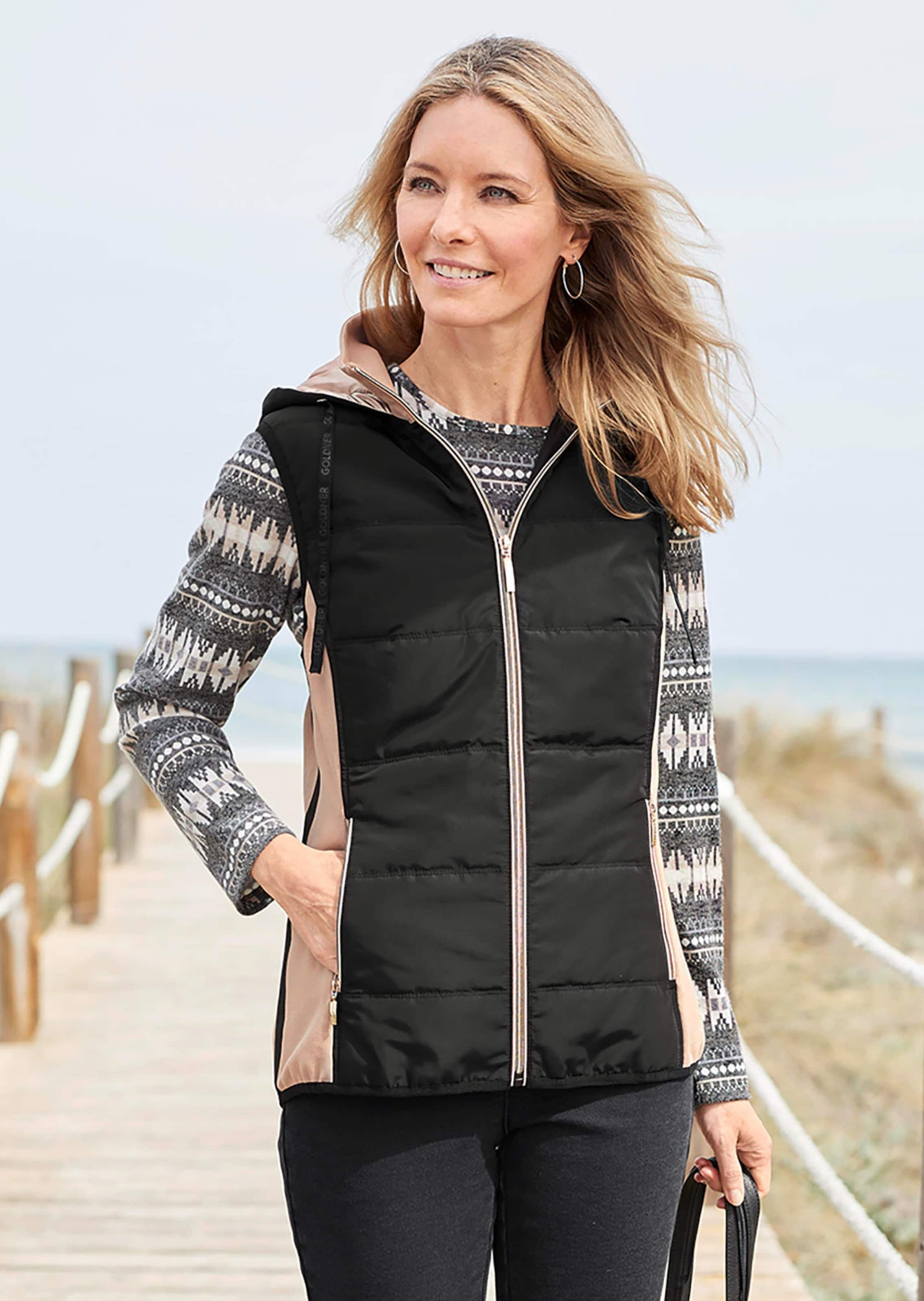 Thumbnail - GOLDNER Kurzweste "Kurzgröße Kurzgröße - Sportive Weste mit vielen Details"