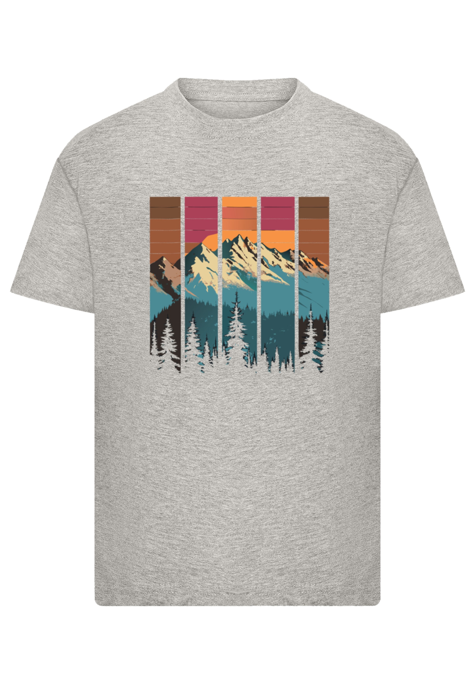 F4NT4STIC T-Shirt »Berg Sonnenuntergang Retro«, Premium Qualität