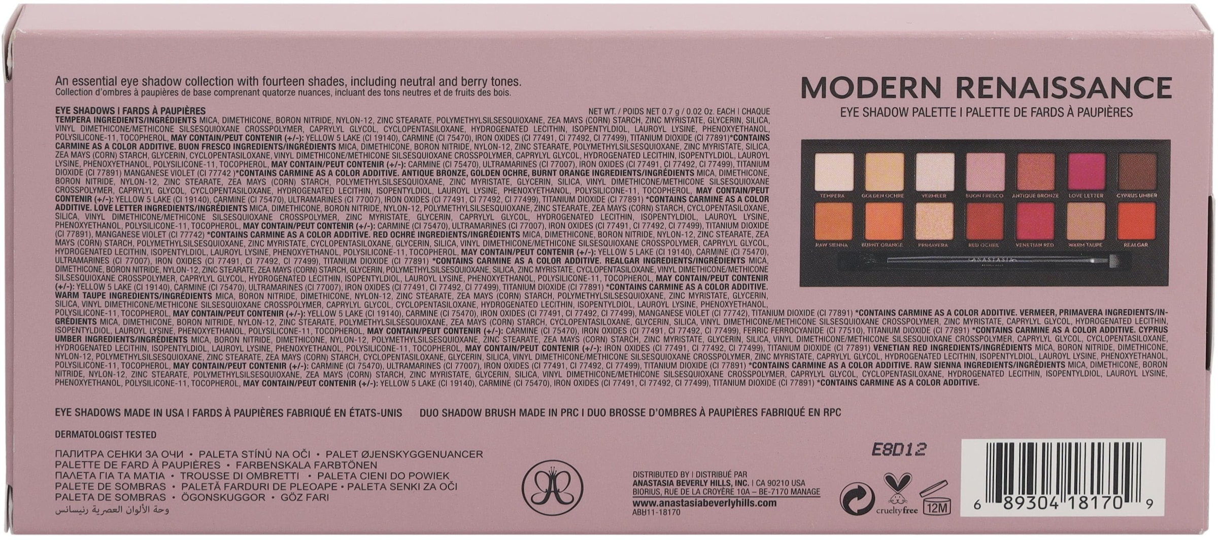 HILLS online »Modern Eyeshadow BEVERLY Renaissance ANASTASIA | Palette« Lidschatten-Palette kaufen BAUR