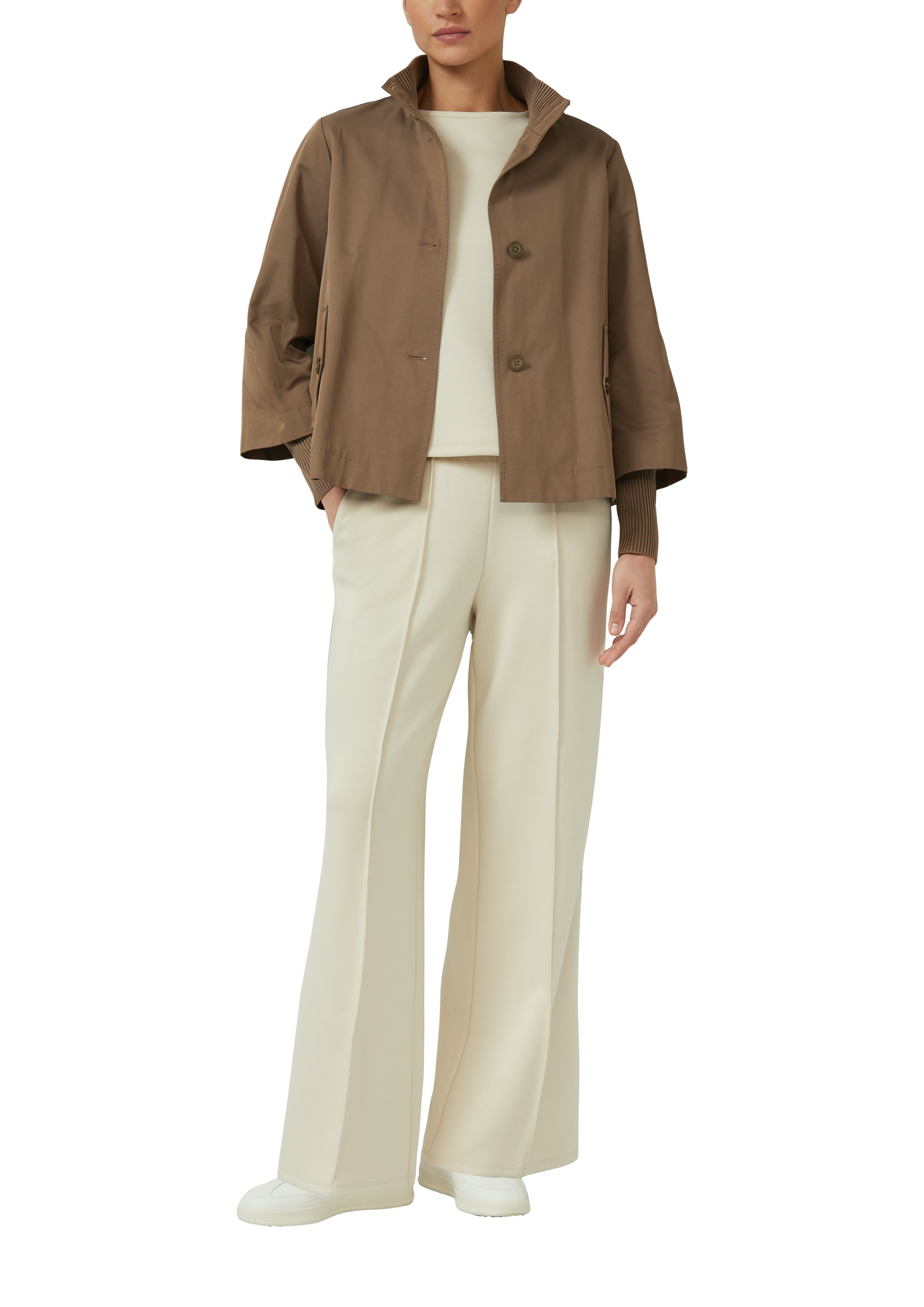 s.Oliver BLACK LABEL Kurzjacke ohne Kapuze mit Stehkragen und Knopfleise günstig online kaufen