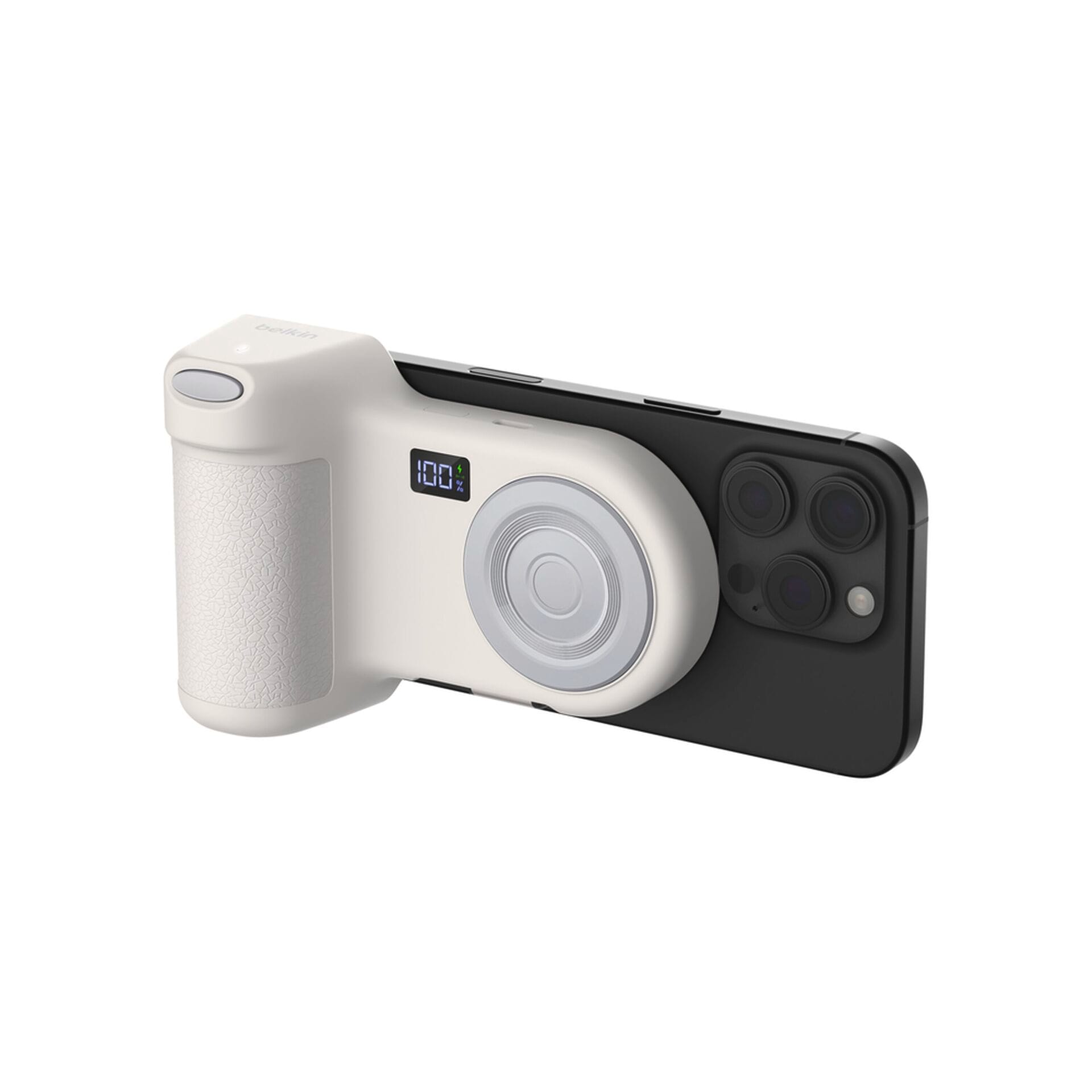 Belkin Powerbank »Stage Power Grip Magnetischer Kamerahalter« Belkin Stage Power Grip 10.000mAh,7,5 W Powerbank,sand
