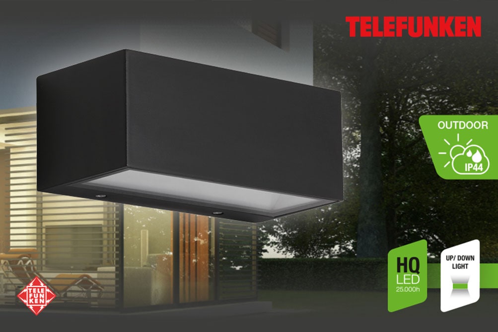 LED Außen-Wandleuchte TELEFUNKENweiß, neutral, Leuchten, "MONACO"