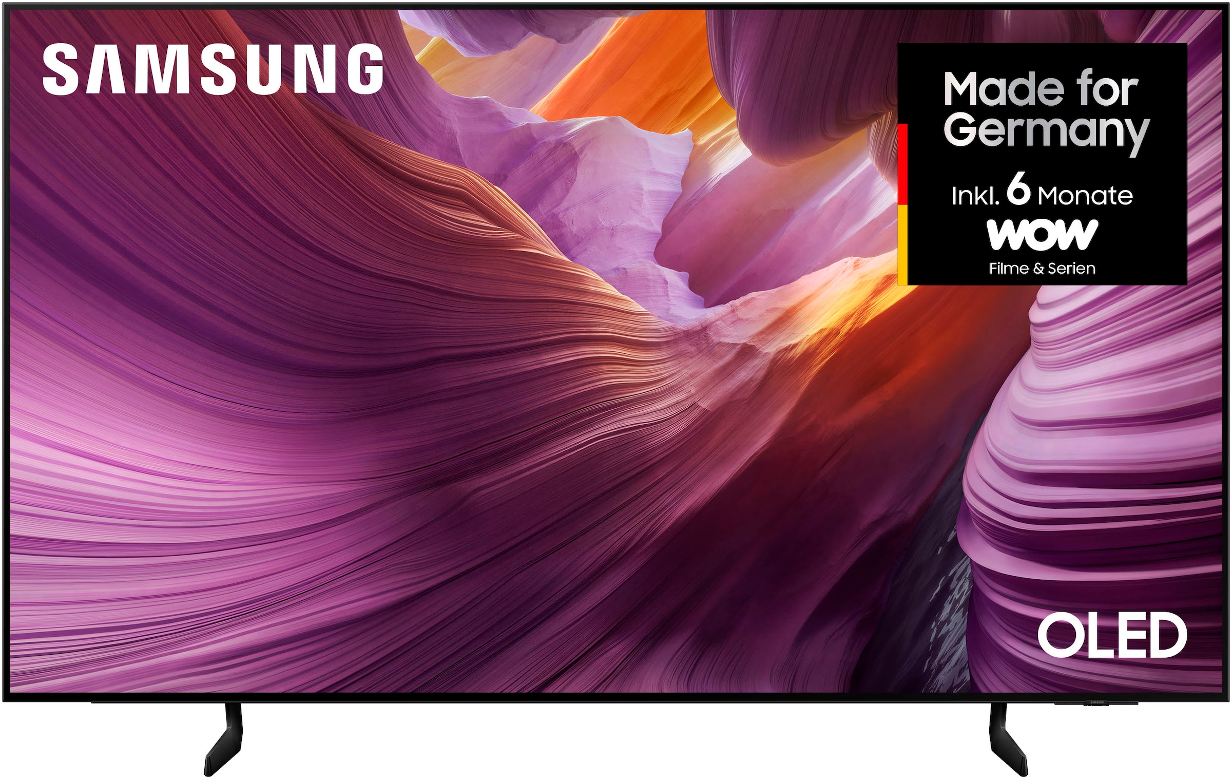 SAMSUNG OLED-Fernseher "GQ65S85FAE OLED-Fernseher", 65 ′′, schwarz, Fernseher, HDR, Dolby Atmos & AI Sound, Pantone Farben, Gaming Hub, bis zu 120Hz