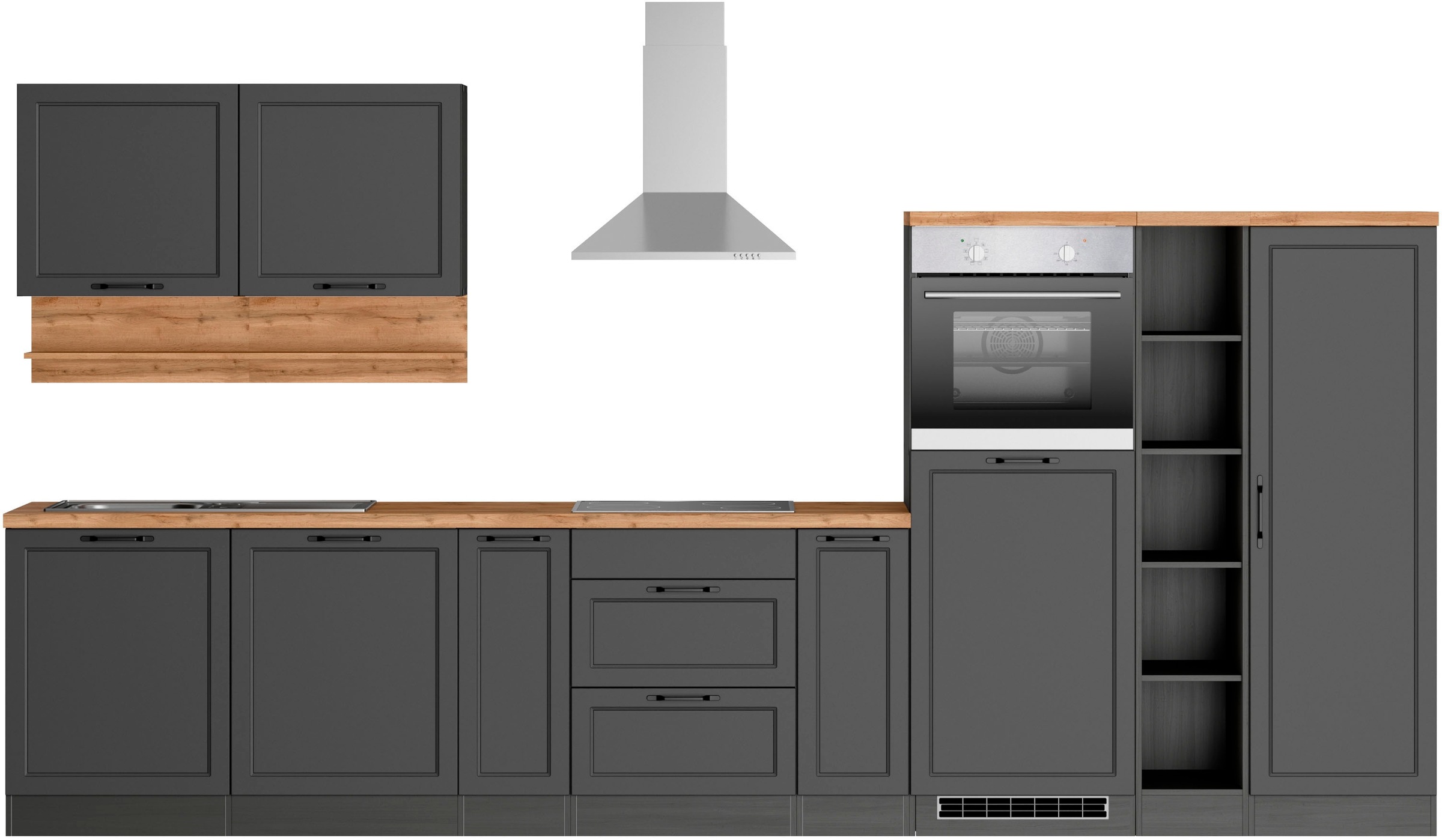 Küche »KS-Lana«, 380 cm breit, wahlweise mit oder ohne E-Geräte