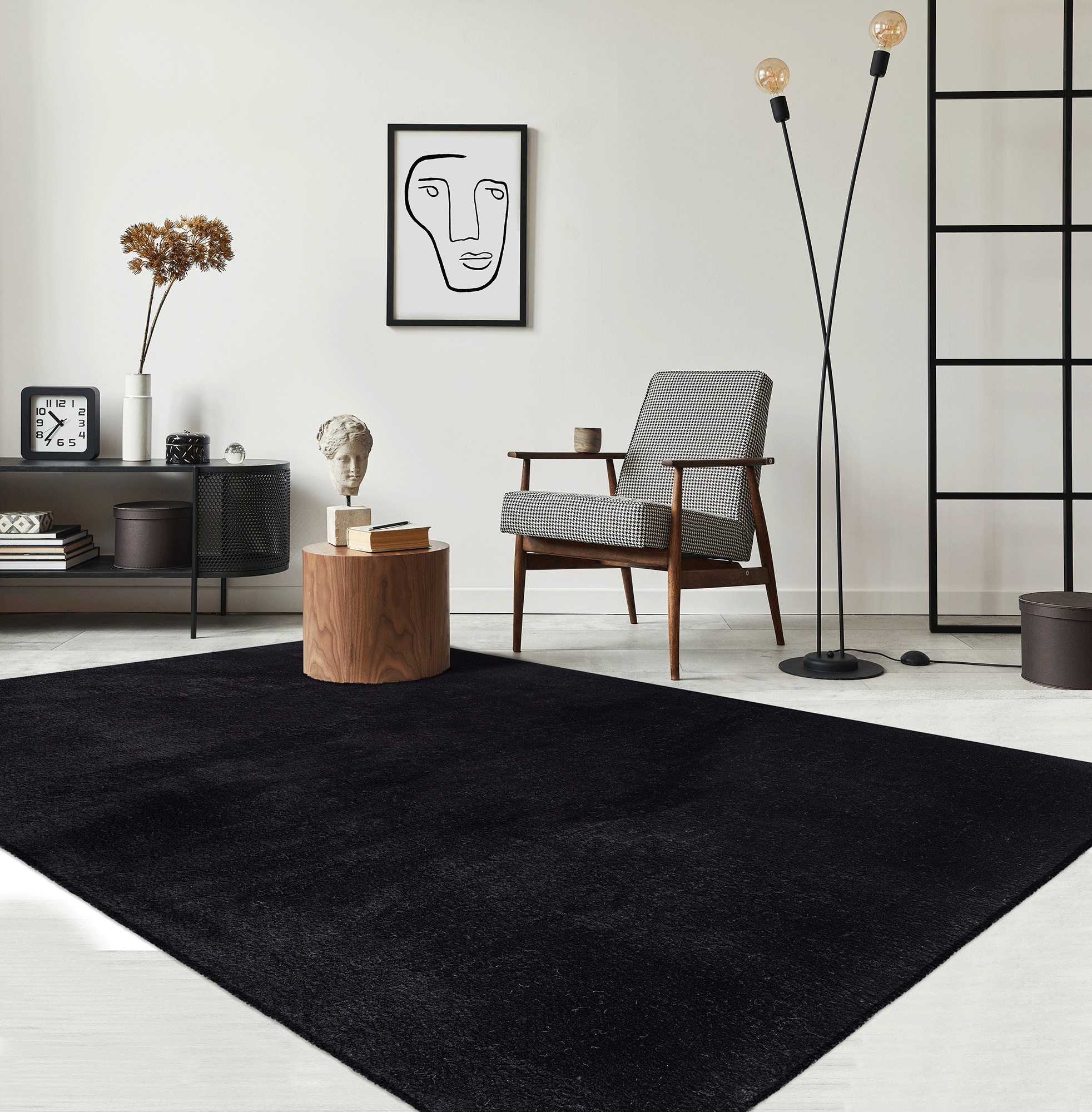 the carpet Teppich "kuschelig & Super Soft, Anti-Rutsch Unterseite," rechteckig 16 mm Höhe Waschbar bis 30 Grad, Felloptik, Wohnzimmer Teppich, Kundenliebling