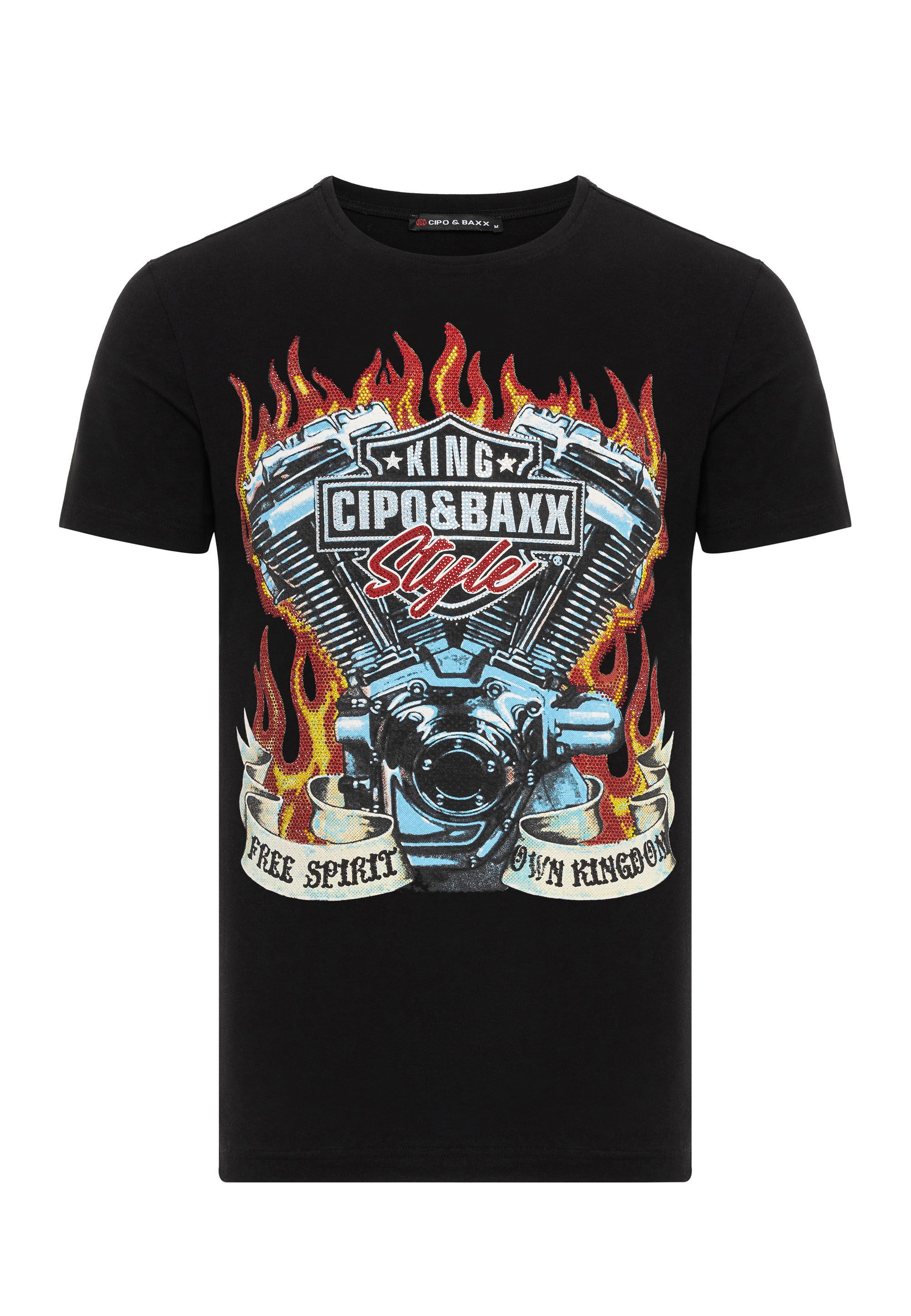 Cipo & Baxx T-Shirt »T-Shirt«, mit markantem Print