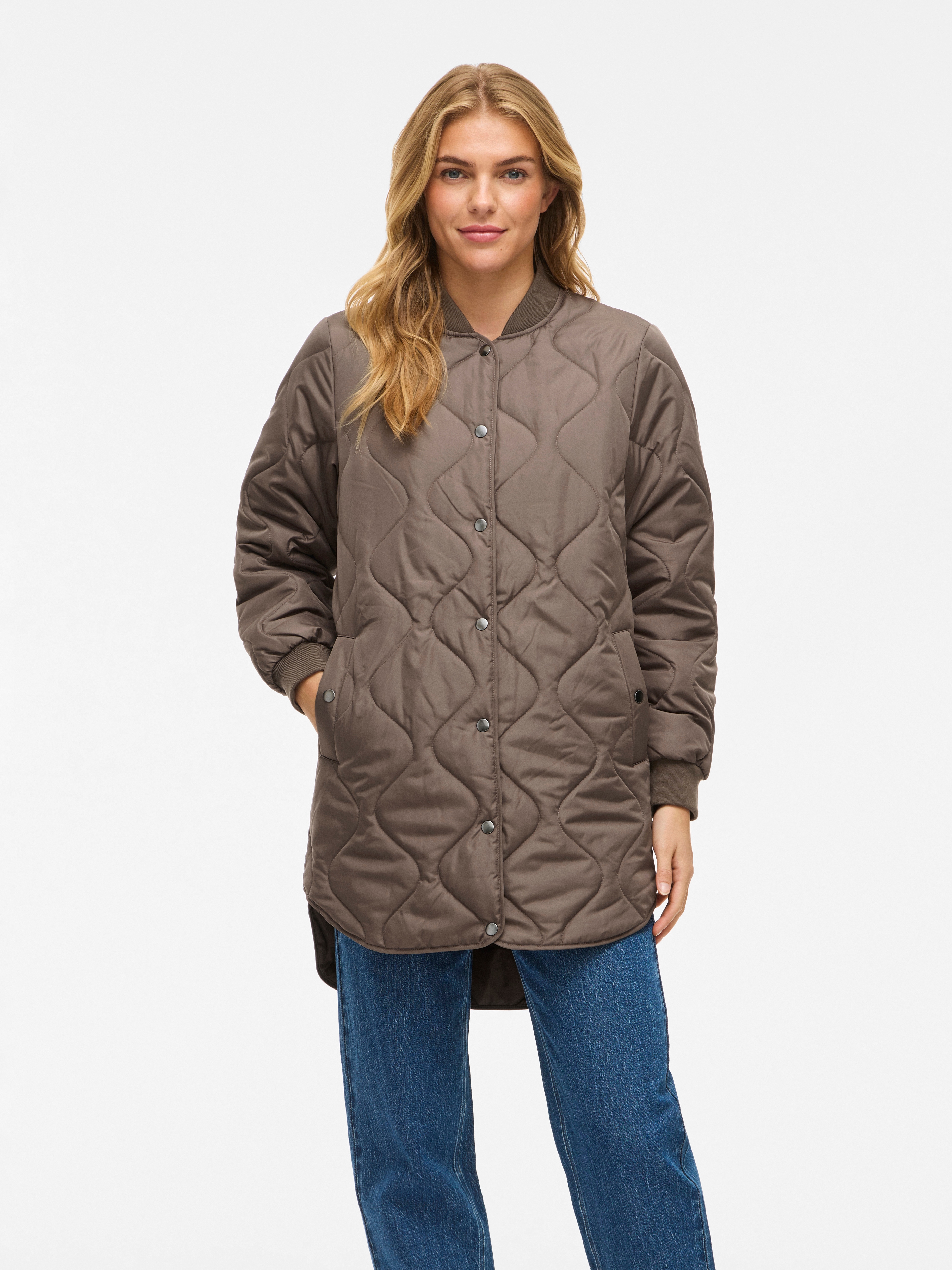 Vila Steppmantel "VITATE L/S QUILT JACKET - NOOS" Kunstfaser