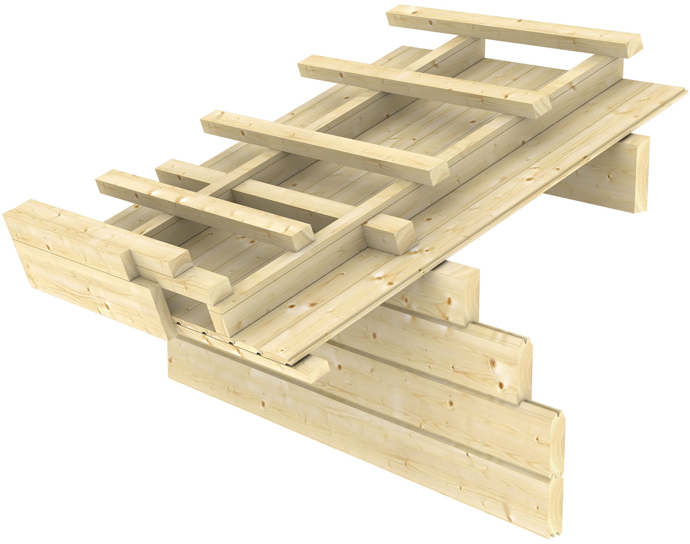 Skanholz Gartenhaus »Lugano 1« mit Lattung