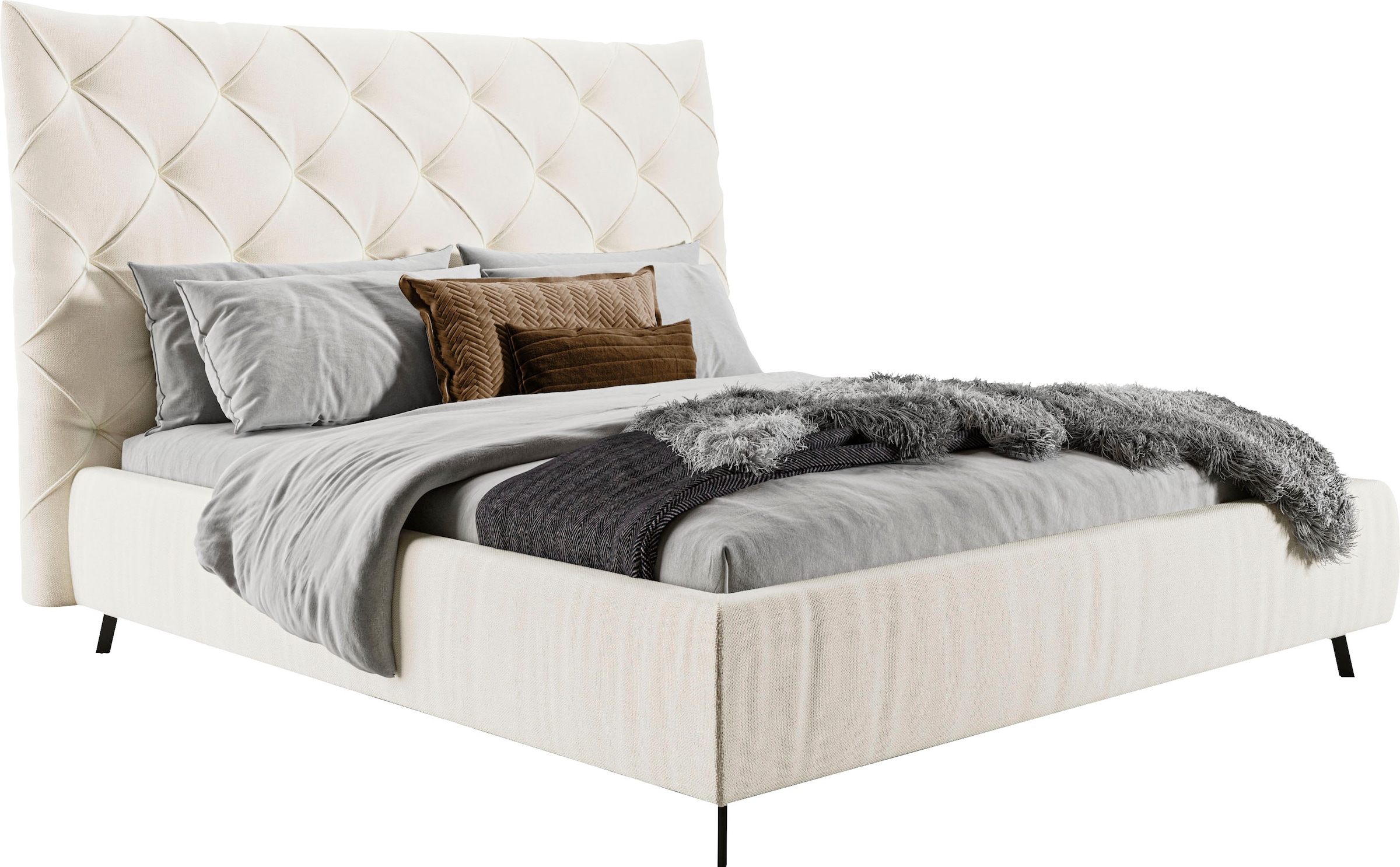 Home affaire Polsterbett "Maxime, in 4 Breiten bis 200cm, auch in Leder" Ko günstig online kaufen