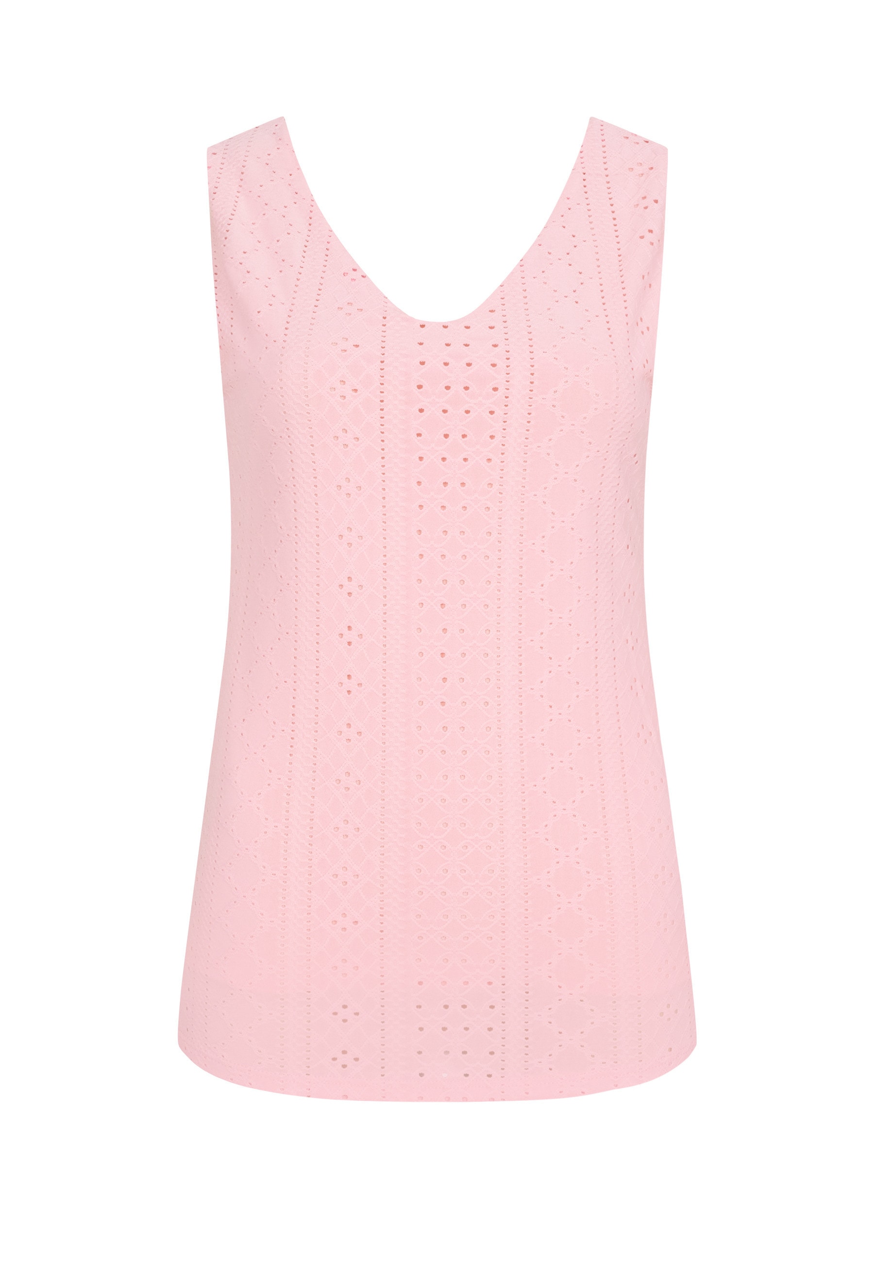 CLOUD 5IVE Klassische Bluse »CLOUD 5IVE Top mit Lochmuster und hinten offen in Wickeloptik«