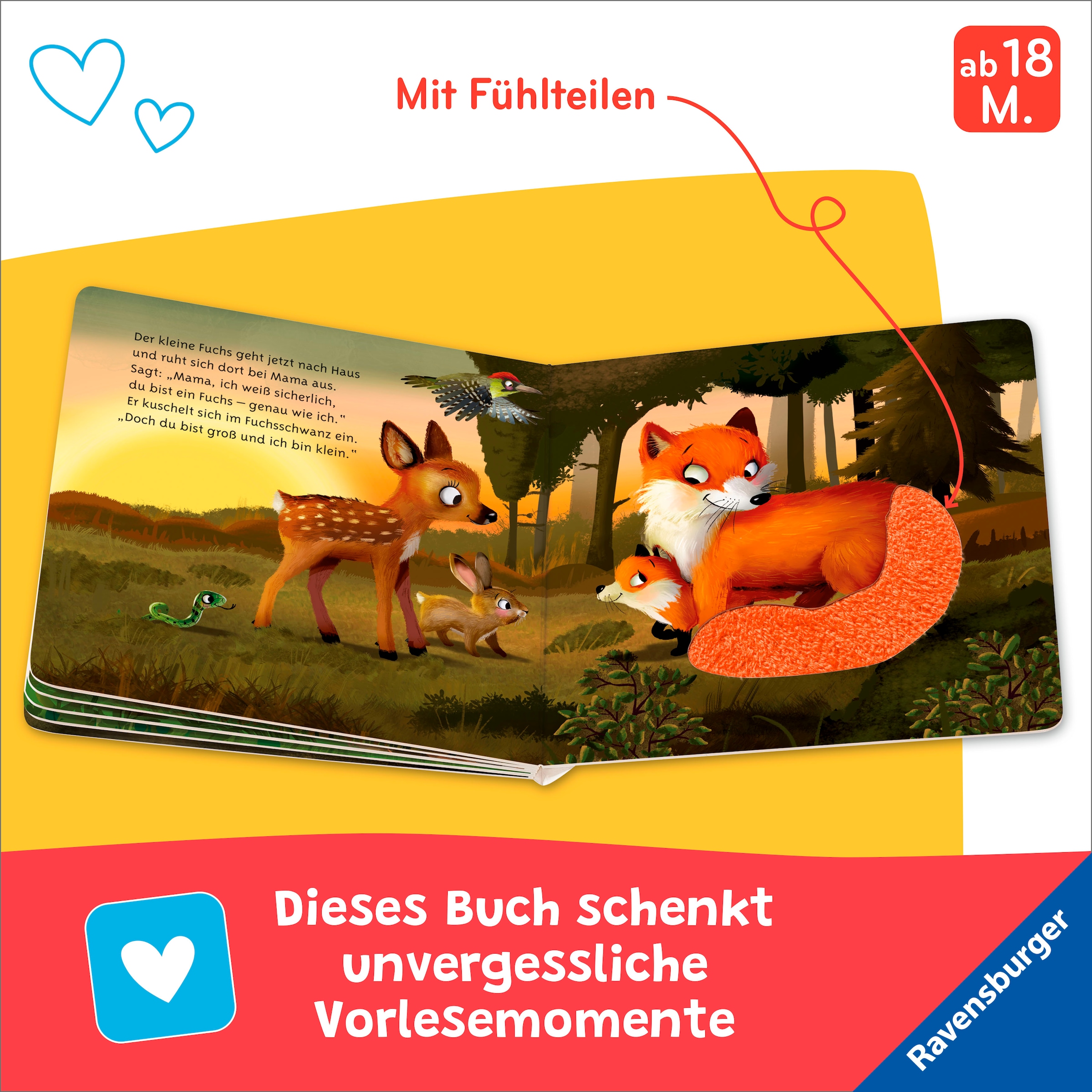 Ravensburger Buch »Pappbilderbuch, Mein erstes Vorlese-Fühlbuch: Bist du ein Fuchs?«