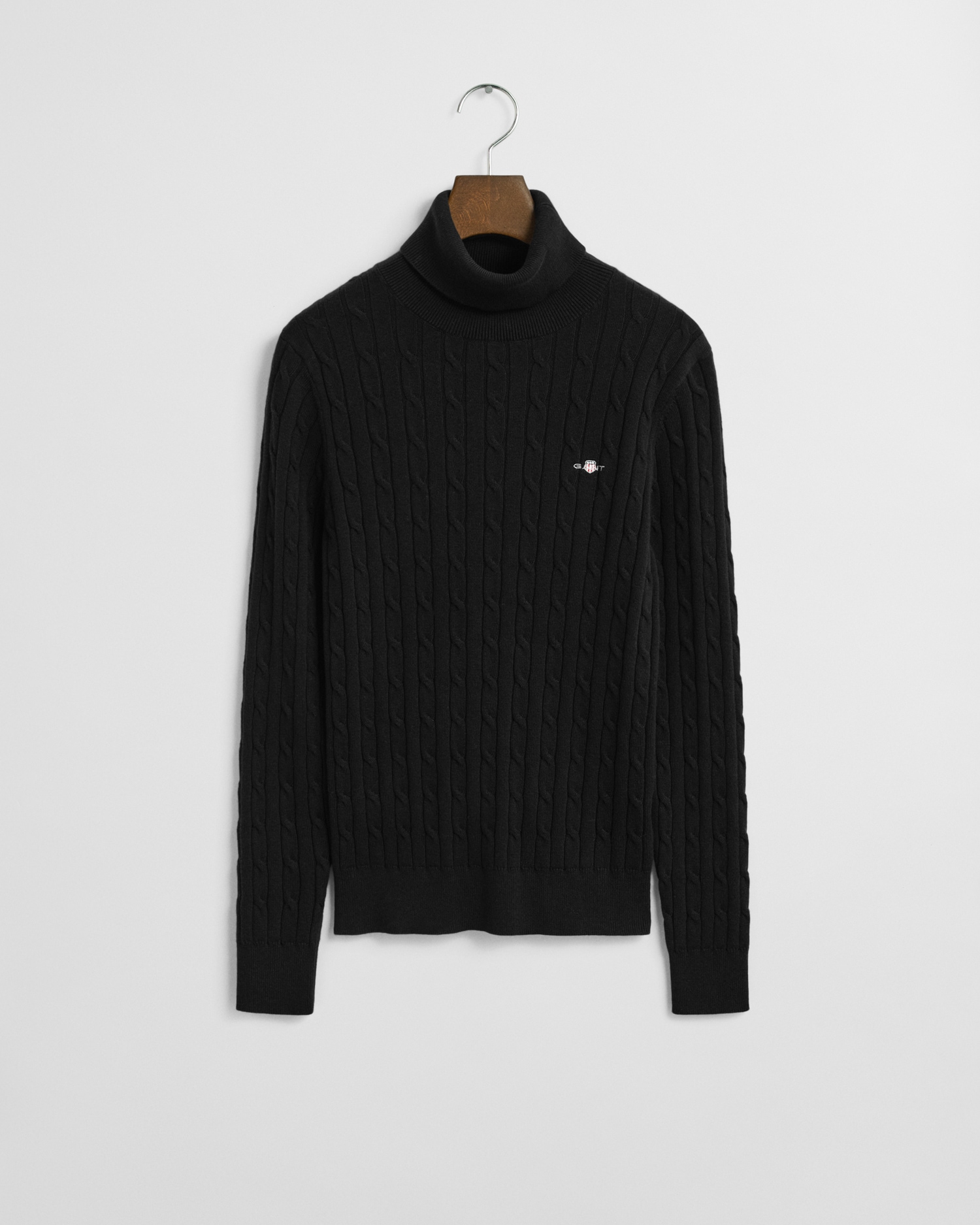 Gant Rollkragenpullover "STRETCH COTTON CABLE TURTLENECK" mit Zopfmuster