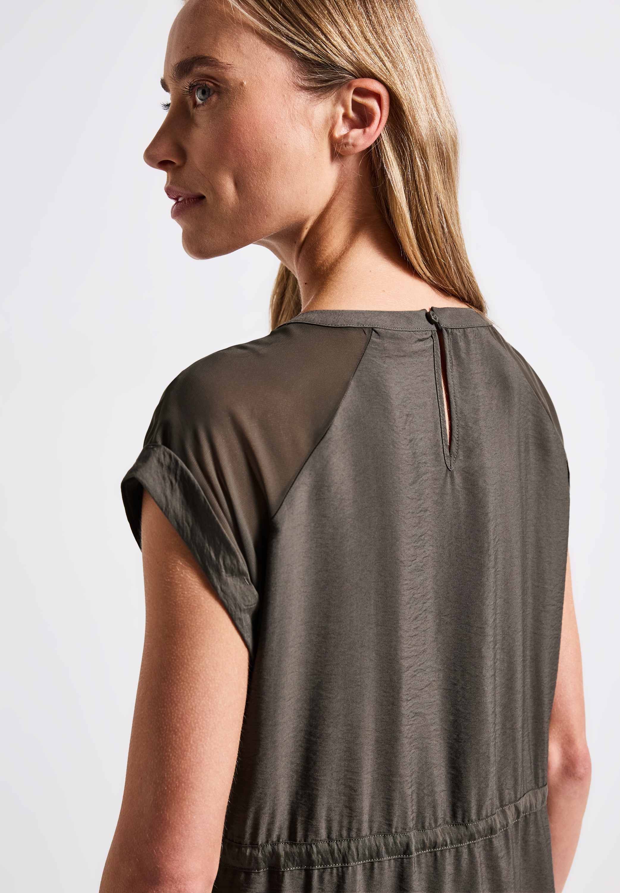 STREET ONE Shirtkleid, mit Mesh-Details