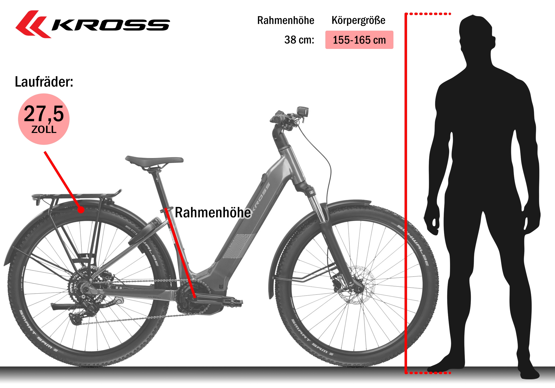 Kross »Influx Hybrid 6.0 21,3Ah / 800 Wh 29 Zoll braun 12 Gänge 2026« 12 Gang SRAM S1000 EAGLE AXS Schaltwerk Kettenschaltung Mittelmotor 250 W