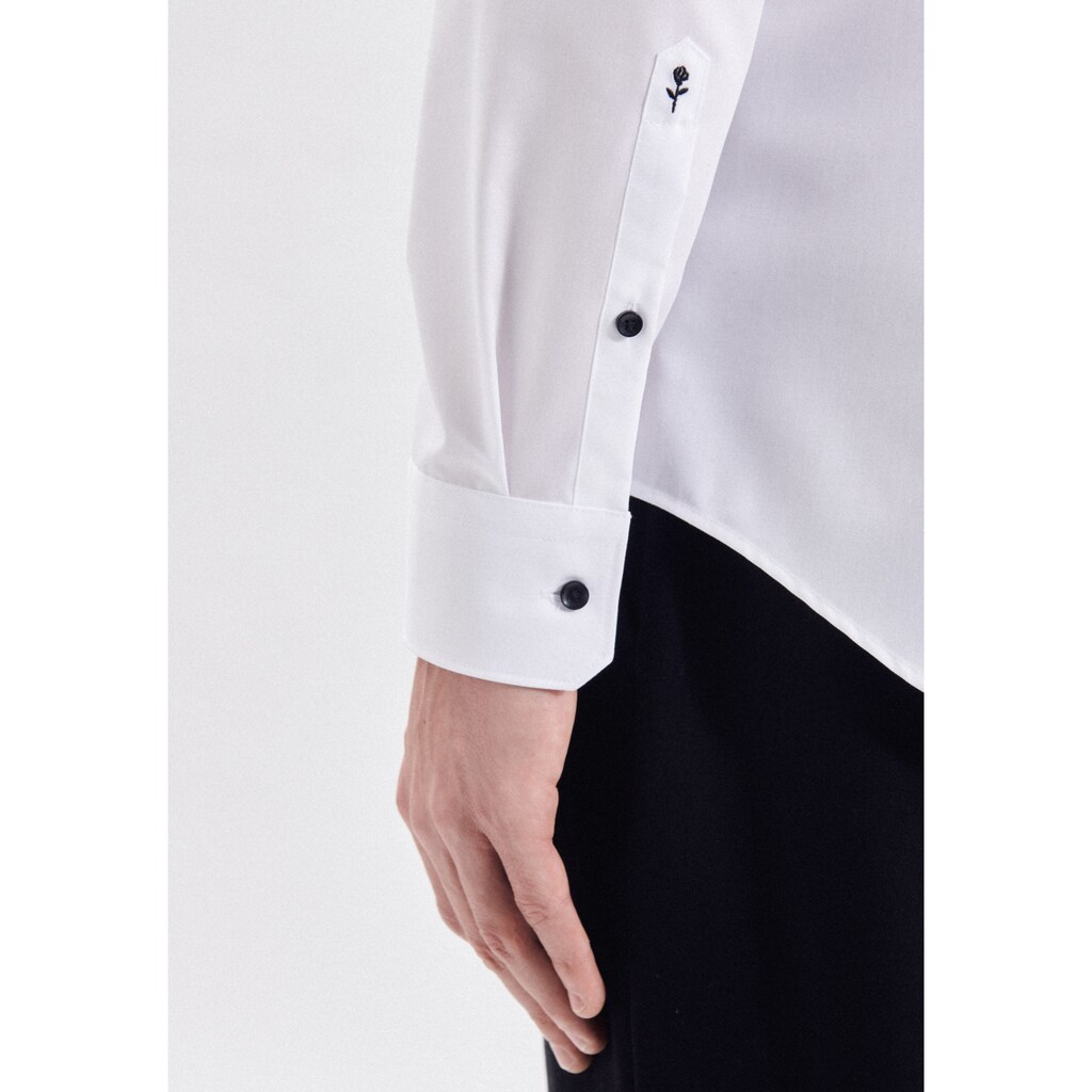Herrenmode Businessmode seidensticker Businesshemd »Slim«, Slim Langarm Kentkragen Uni Weiß Herrenmode Businessmode seidensticker Businesshemd »Slim«, Slim Langarm Kentkragen Uni Weiß