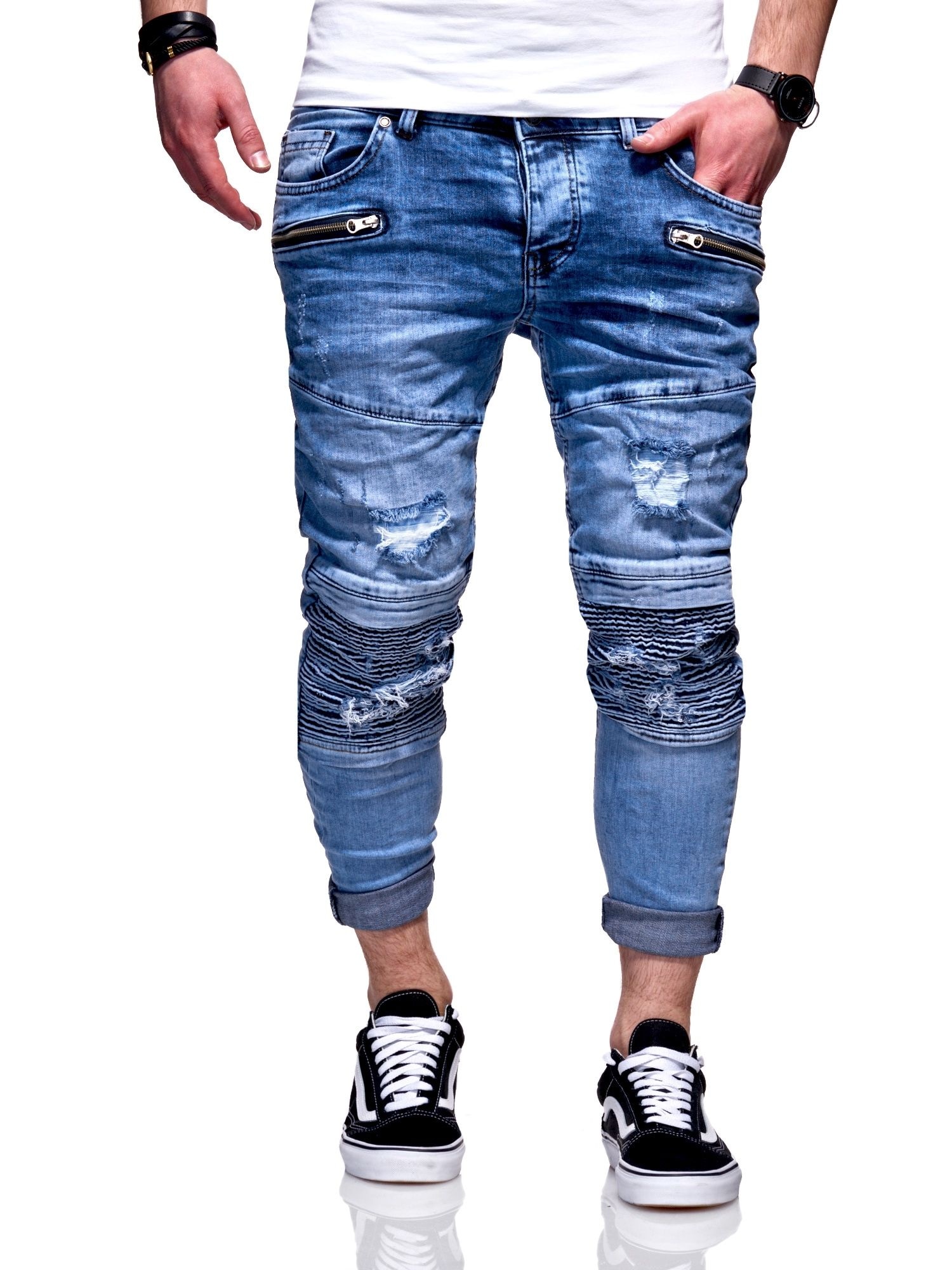Slim-fit-Jeans »PHARREL«, mit coolen Reißverschluss-Elementen