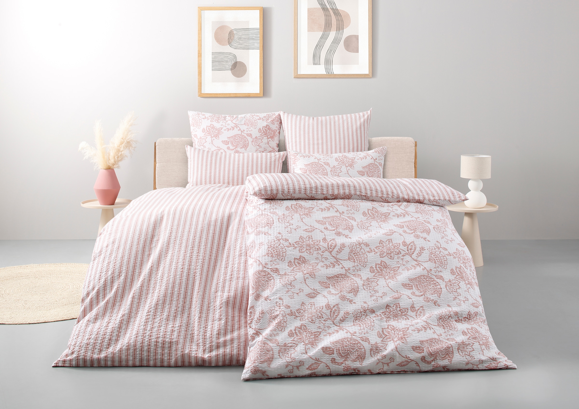 OTTO home Bettwäsche "Nordby" 2 Bettwäsche aus Baumwolle, skandinavisches Design, ab Größe 135x200 cm