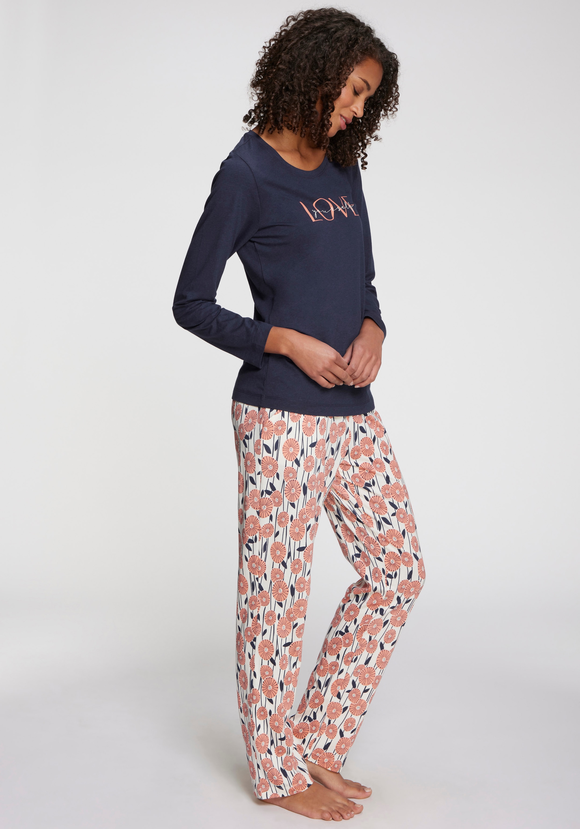 Vivance Dreams Pyjama 2 mit schönem Frontprint günstig online kaufen