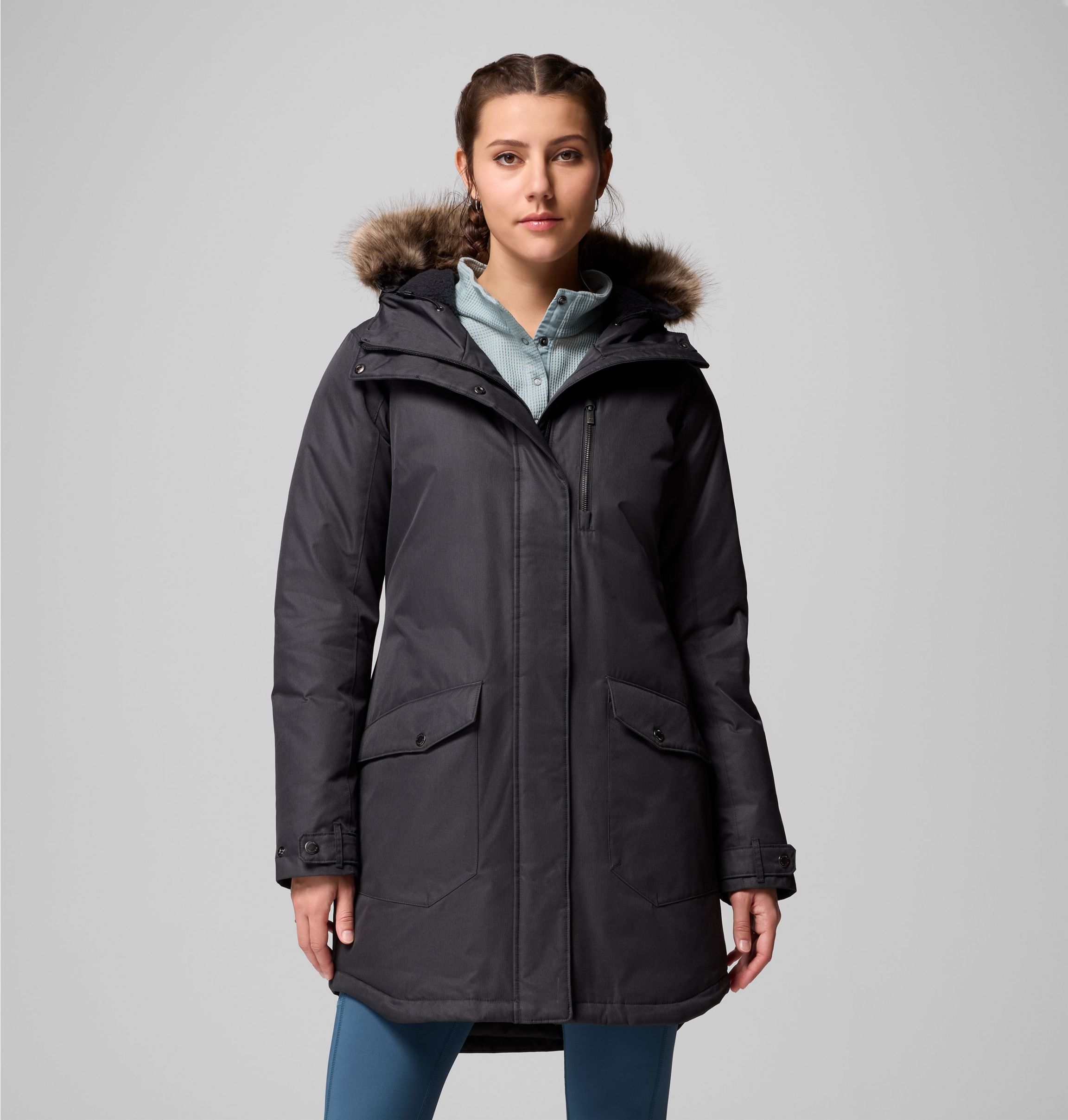 Columbia Parka "SUTTLE MOUNTAIN LONG INSULATED JACKET" sportlicher Parka, für Wandern und Trekking, mit Polyester-Wattierung