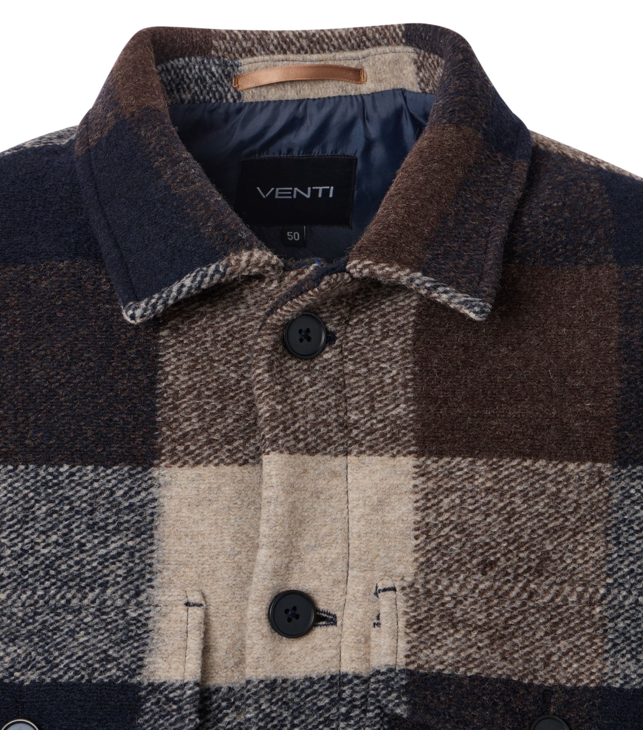 VENTI Langarmhemd »VENTI Hemdjacke uni«