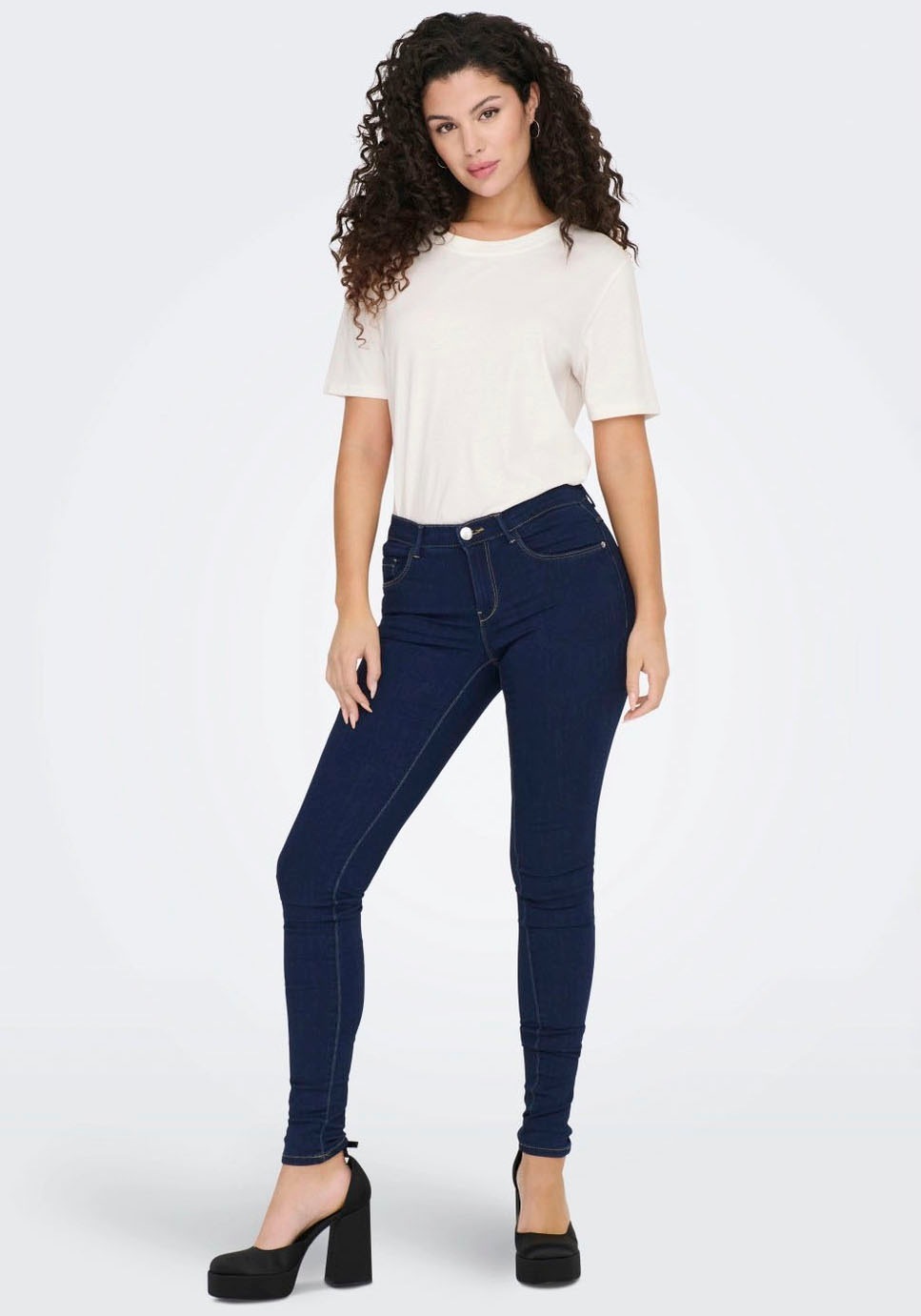ONLY Skinny-fit-Jeans »ONLRAIN LIFE REG SKINNY DNM«, mit Gürtelschlaufen
