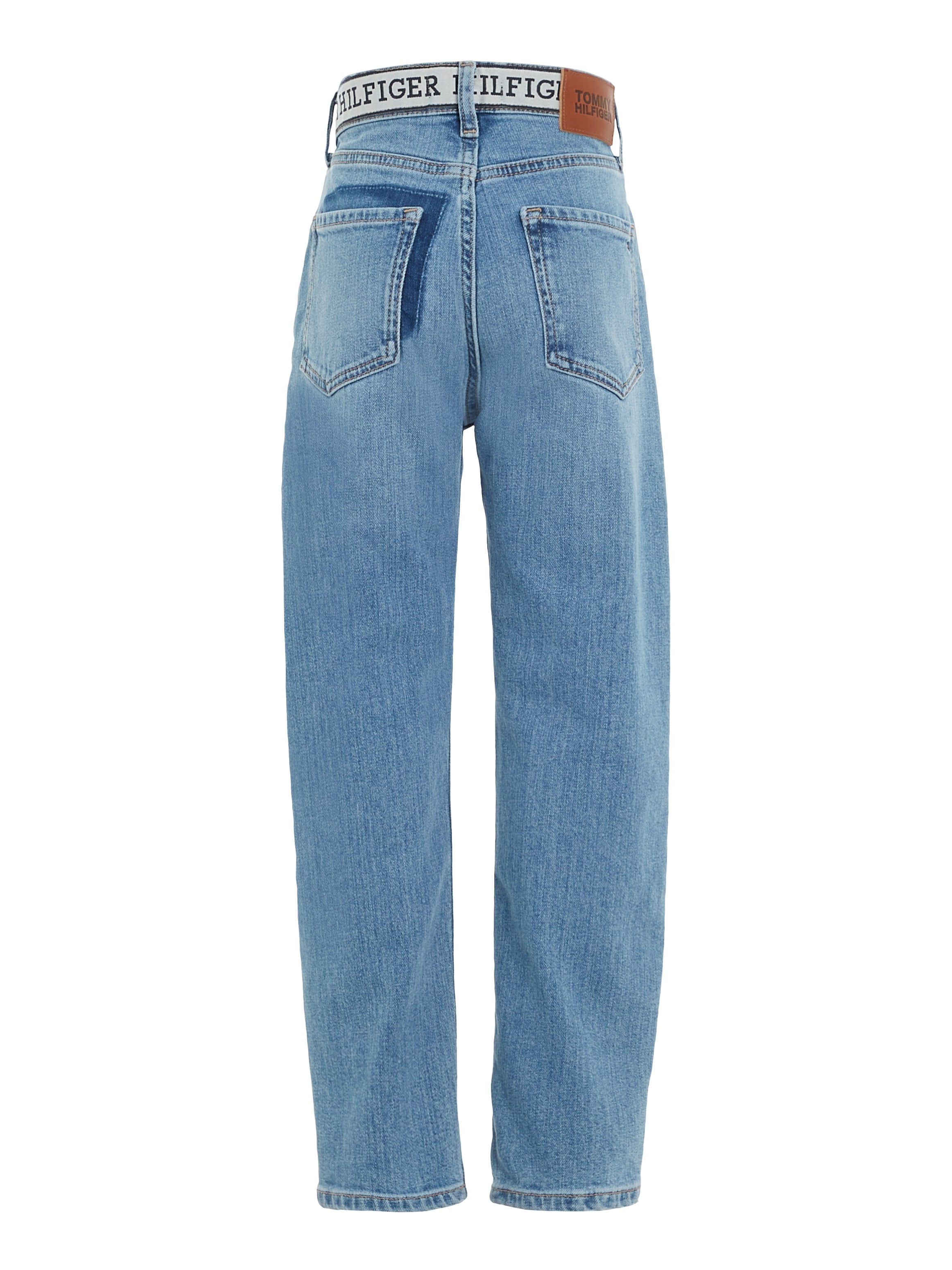 Tommy MID | »ARCHIVE RECONSTRUCTED am Hilfiger mit Bund Logoschriftzug Straight-Jeans WASH«, online BAUR bestellen