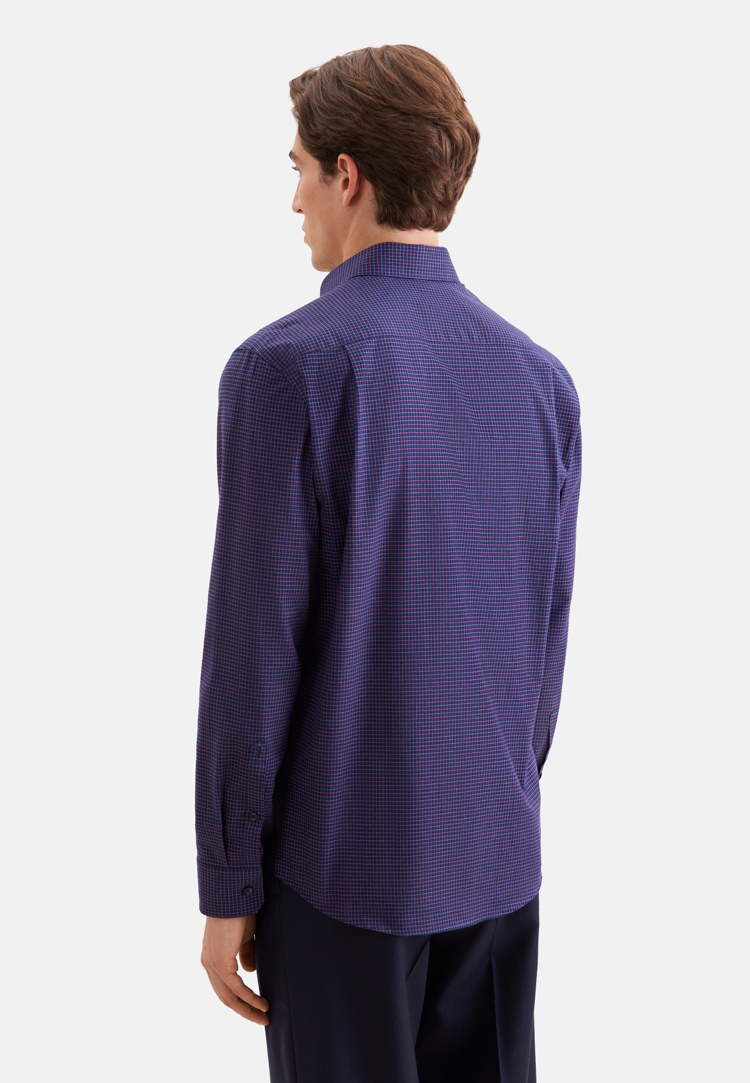 seidensticker Flanellhemd »Schwarze Rose« Regular 1/1 Button-Down-Kragen Karo