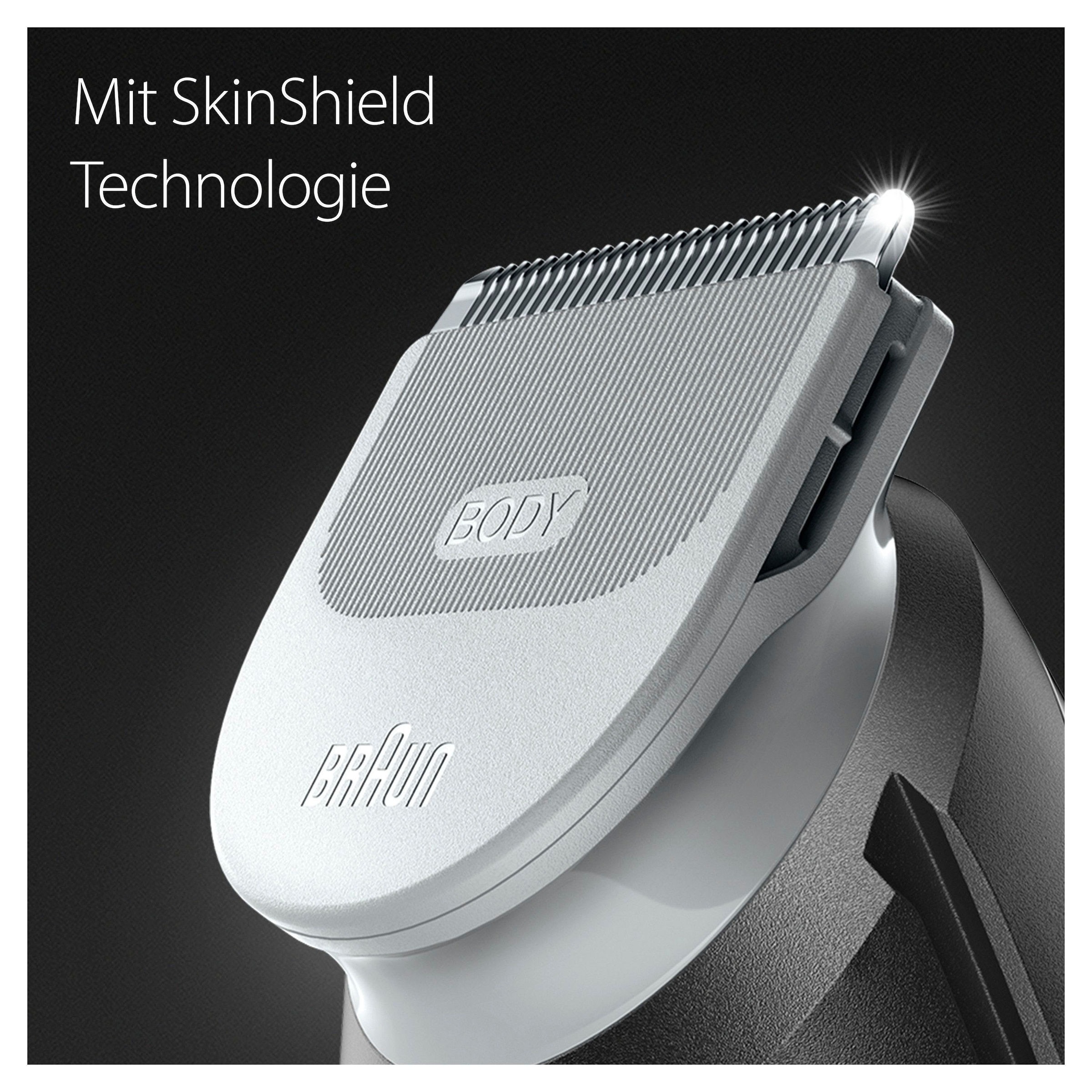 Braun Haarschneider »Bodygroomer BG5340«, 3 Aufsätze, SkinShield-Technologie, Wasserdicht