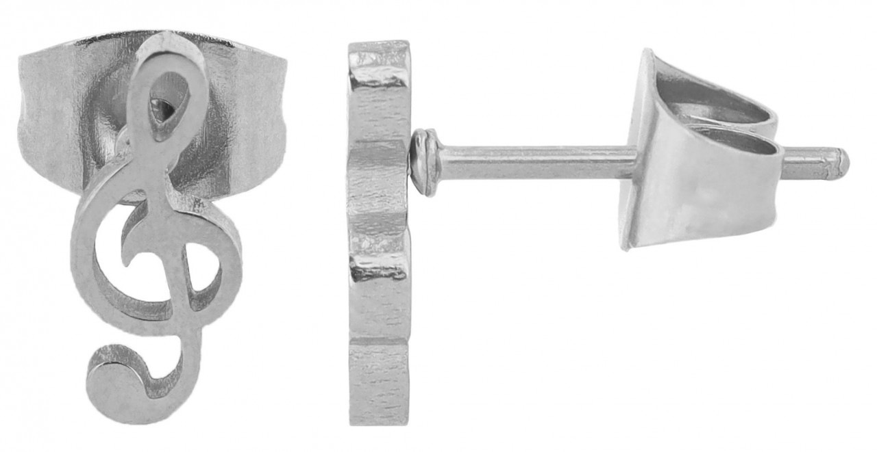 Adelia's Women's Stud Earrings Silver Steel