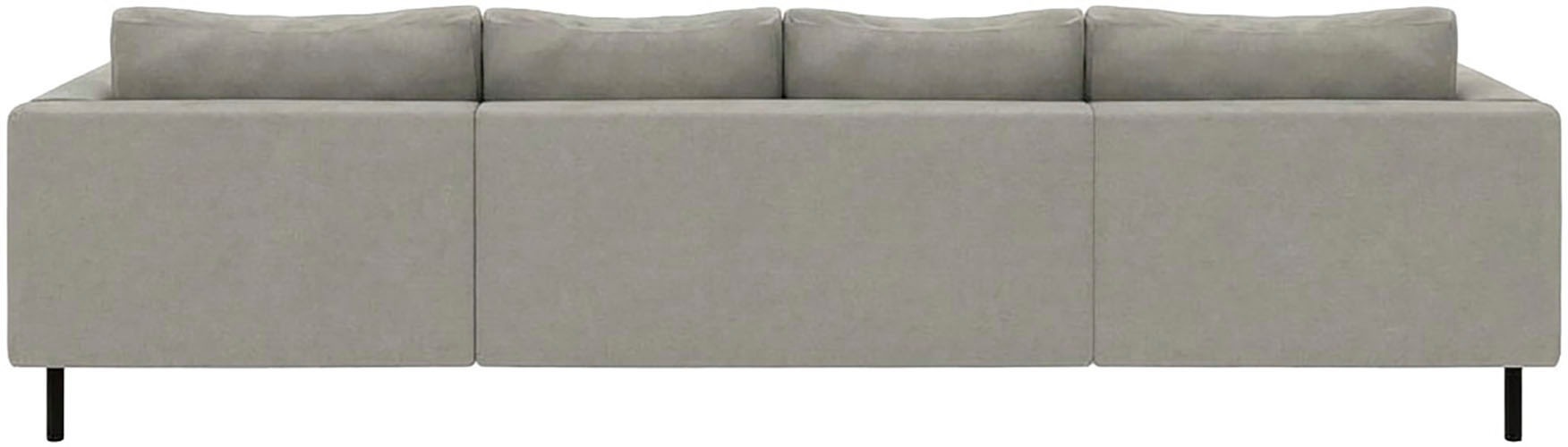 TRENDMANUFAKTUR Wohnlandschaft »Amazing II, wahlw. mit Schlaffunktion & Bettkasten, Fuß schwarz« Sofa in U-Form, in Cord, Struktur LEO o. Struktur LINO, Breite 305 cm