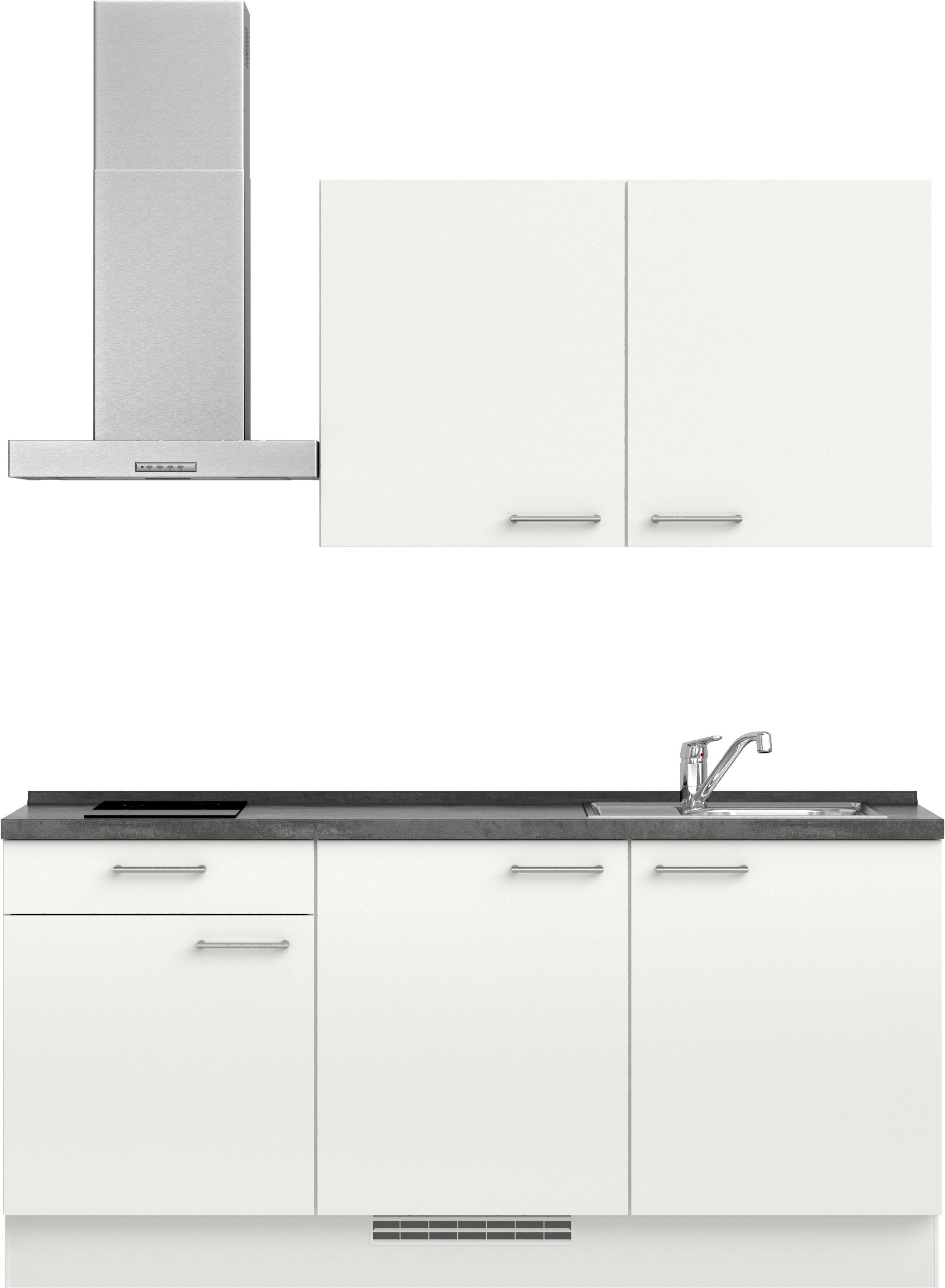 nobilia® Küchenzeile »"Laser I",Ausrichtung wählbar, Breite 180 cm« vormontiert, wahlw. mit unterschiedlichen E-Geräten-Sets