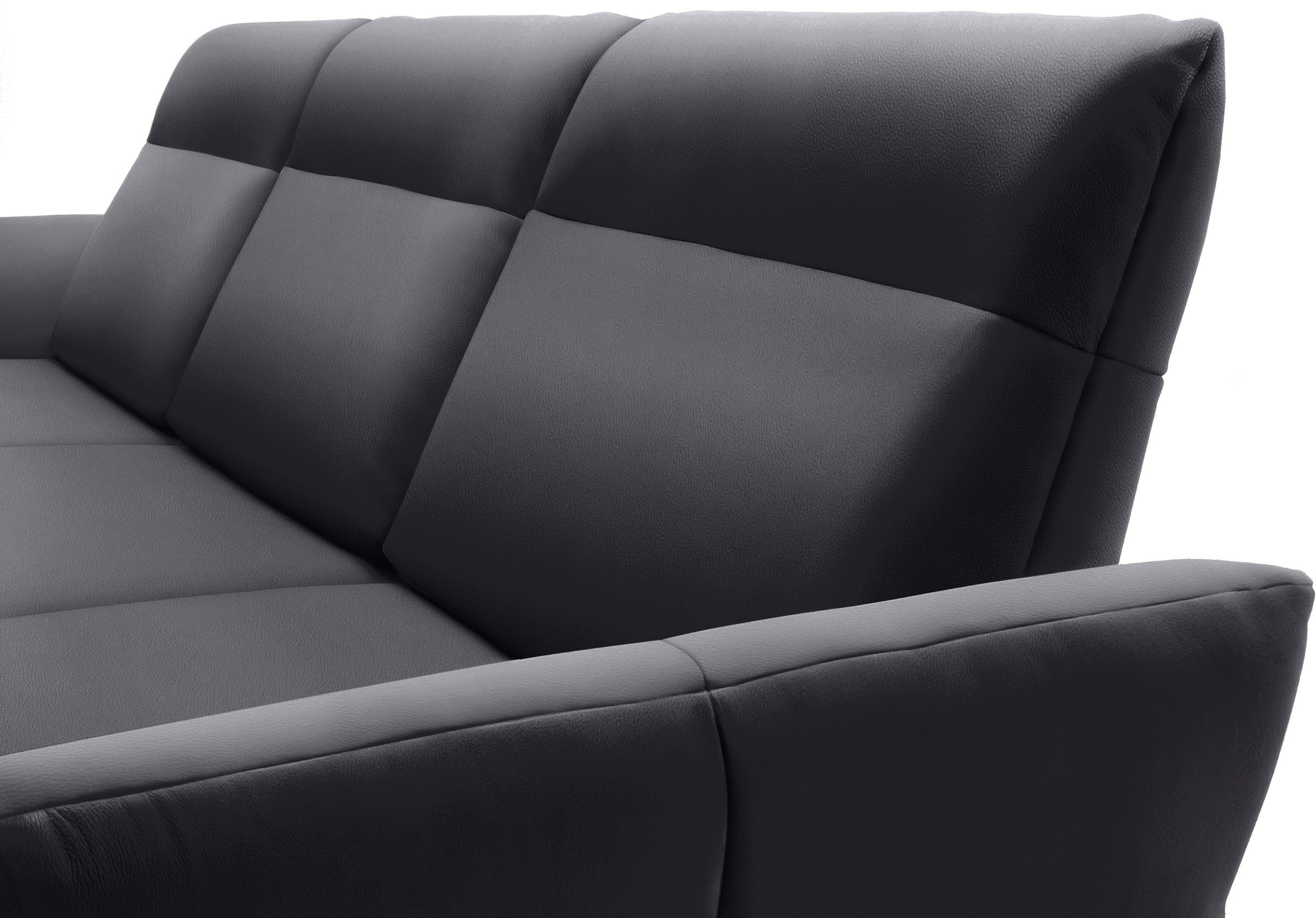 Creation BY ROLF BENZ Ecksofa »CR.460«, Sockel in Eiche, Alugussfüße in umbragrau, Breite 298 cm