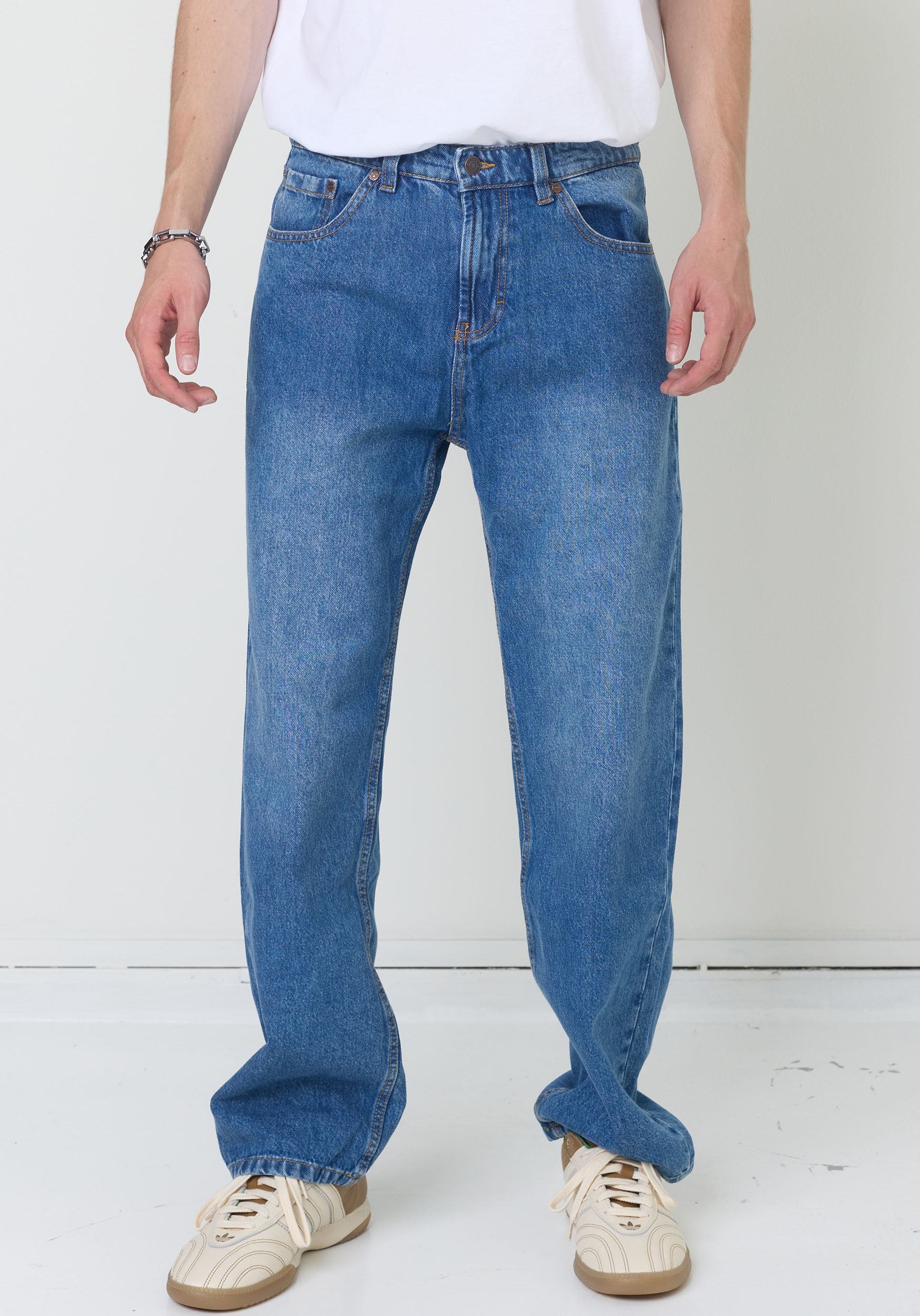 DENIM PROJECT Loose-fit-Jeans, in blauer Waschung günstig online kaufen