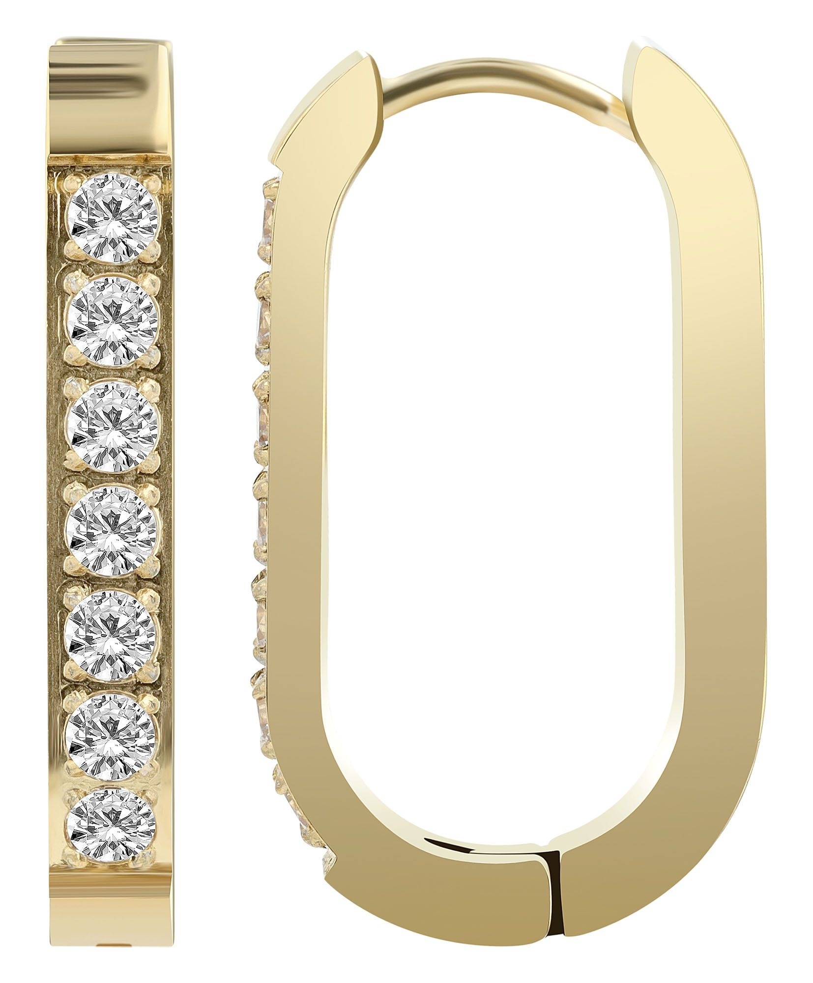 Adelia´s Klappcreolen »Damen Ohrringe – Klappcreole aus Edelstahl« Zum Verschenken – passend für viele Anlässe