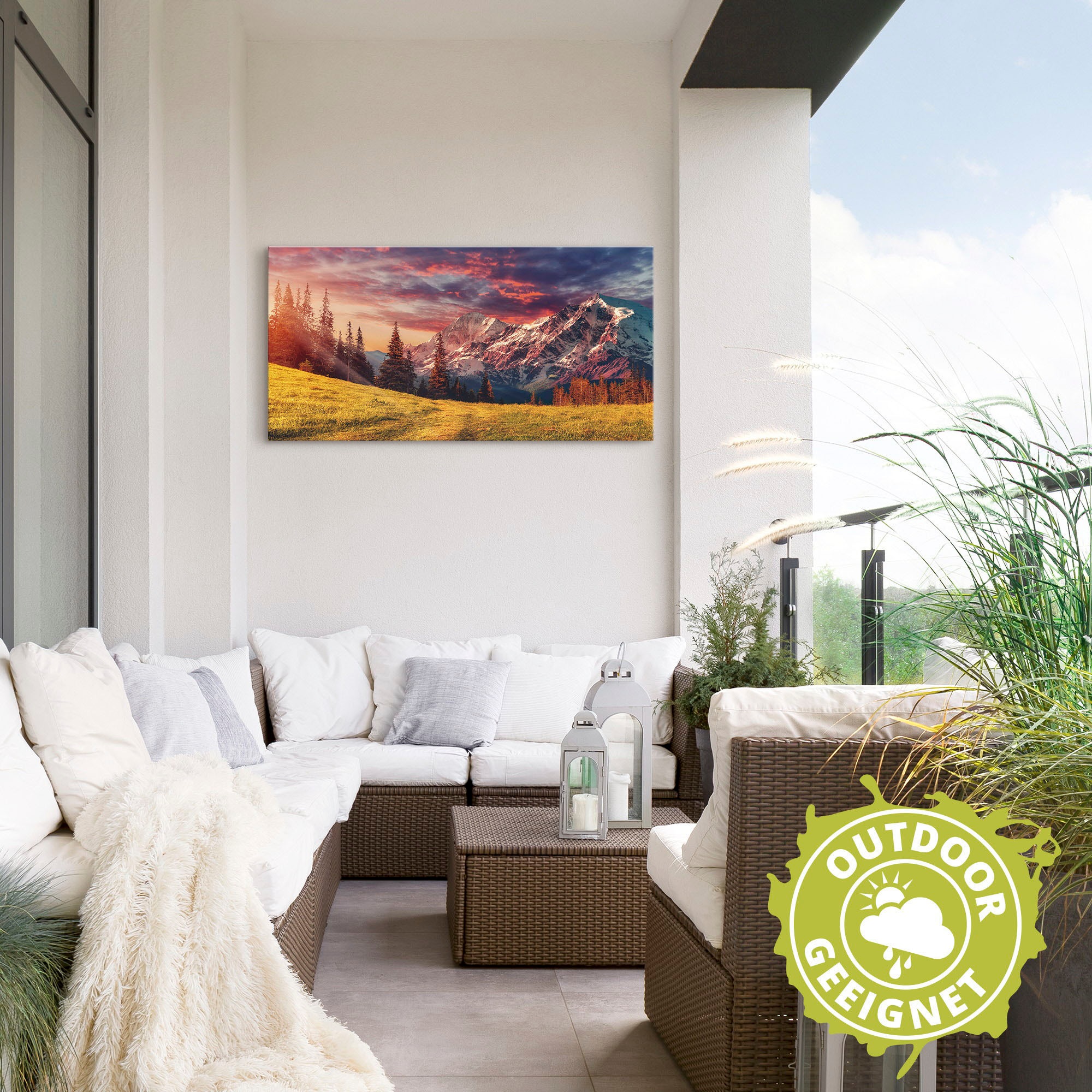Artland Wandbild »Alpines Hochland«, Berge & Alpenbilder, (1 St.), als Alubild, Outdoorbild, Leinwandbild in verschied. Größen