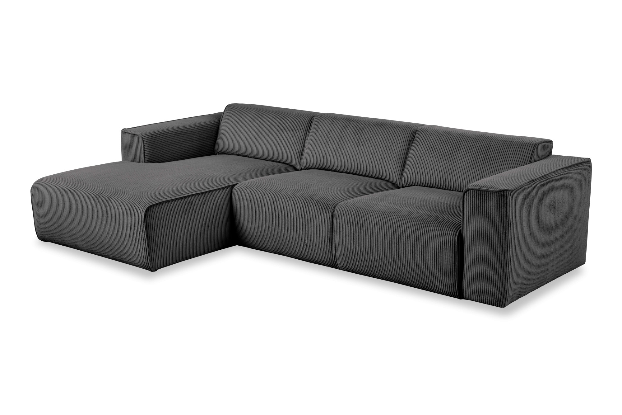 andas Ecksofa »Noord«, L-Form, mit Kedernaht, Breite 281 cm, Cord, Struktur, Webstoff