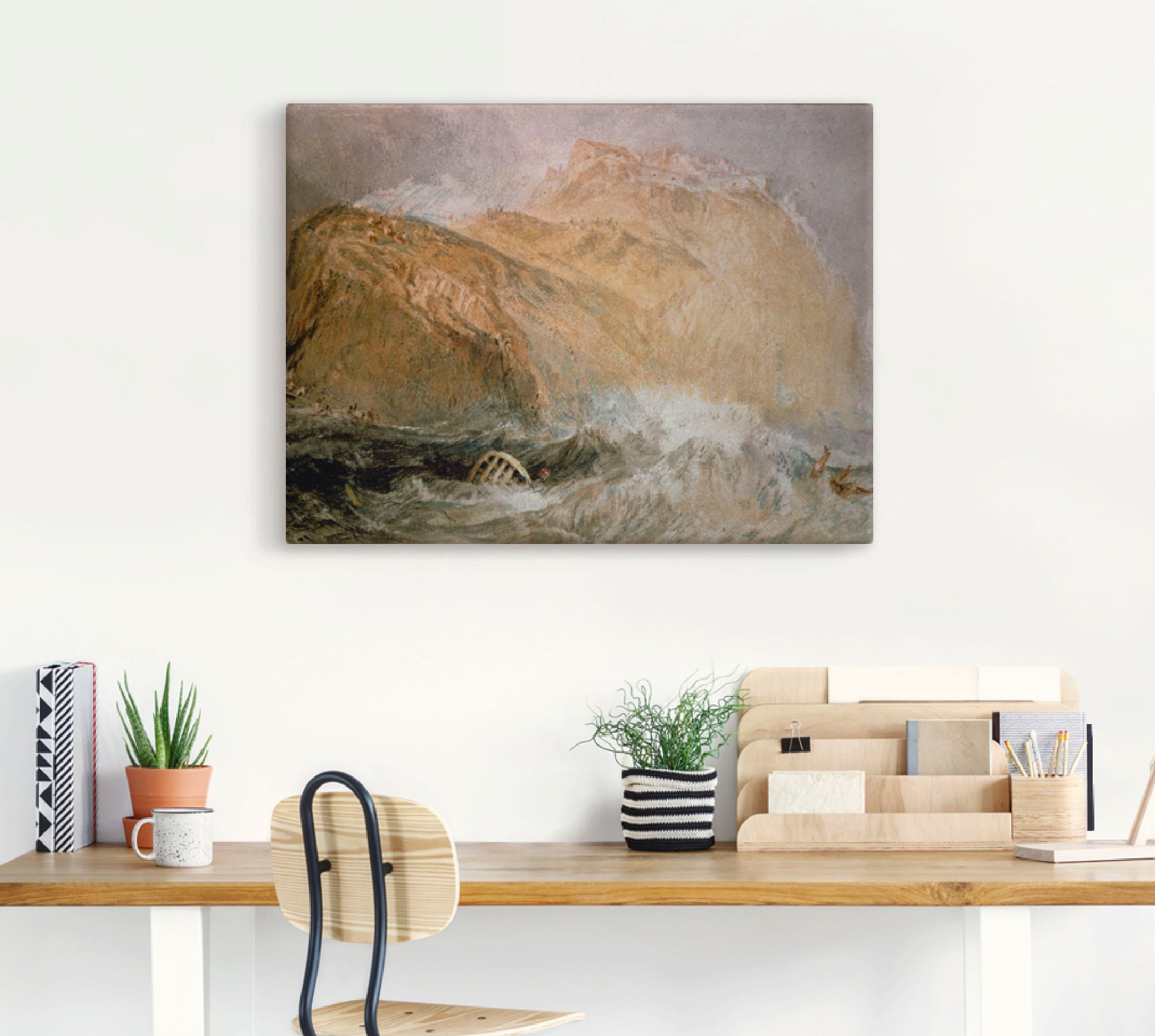 Artland Kunstdruck »Das Tintagel Castle, Cornwall.«, Gewässer, (1 St.), als Leinwandbild, Wandaufkleber oder Poster in versch. Größen