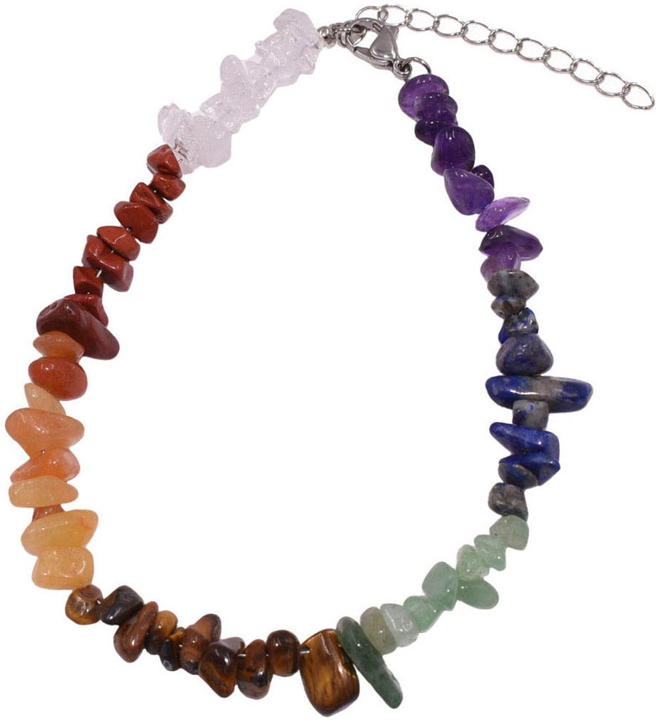 Firetti Schmuckset »Multipack Schmuck Geschenk Armband Fußkette Chakra Edelsteine«, (Set, 2 tlg.), Made in Germany - mit Edelsteinen